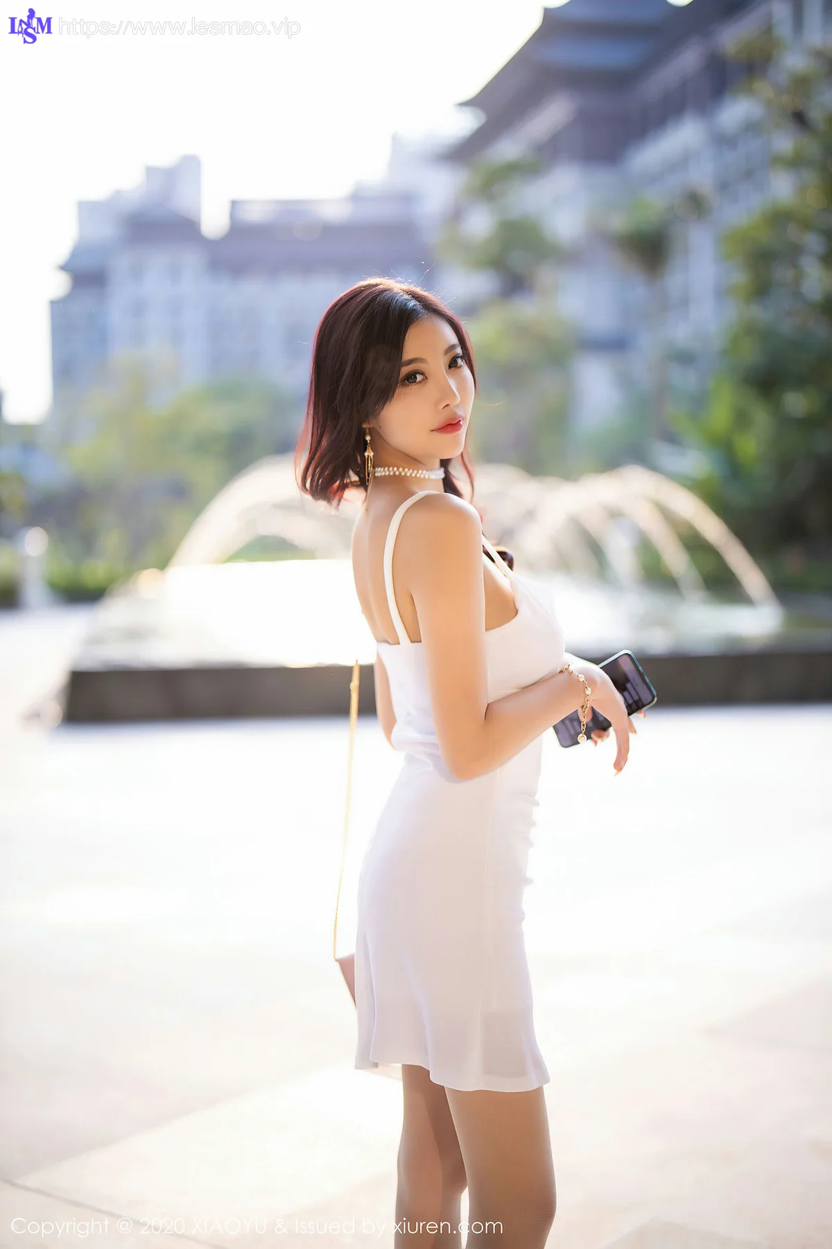 XIAOYU  语画界 Vol.331 白色吊裙肉丝 杨晨晨sugar - 18