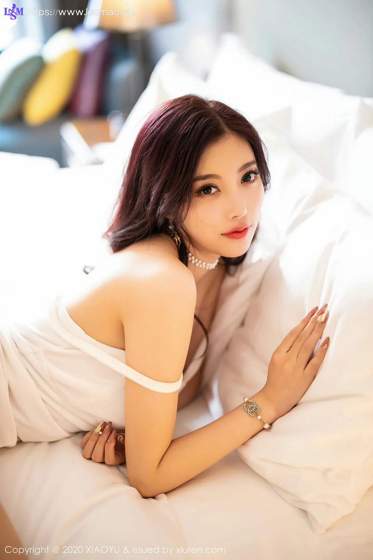 XIAOYU  语画界 Vol.331 白色吊裙肉丝 杨晨晨sugar - 64