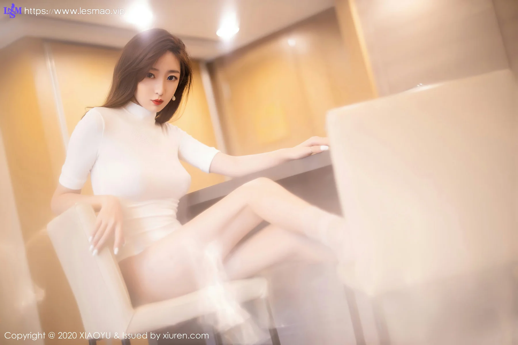 XIAOYU  语画界 Vol.389 白色连体衣透明丝袜 安琪yee - 12