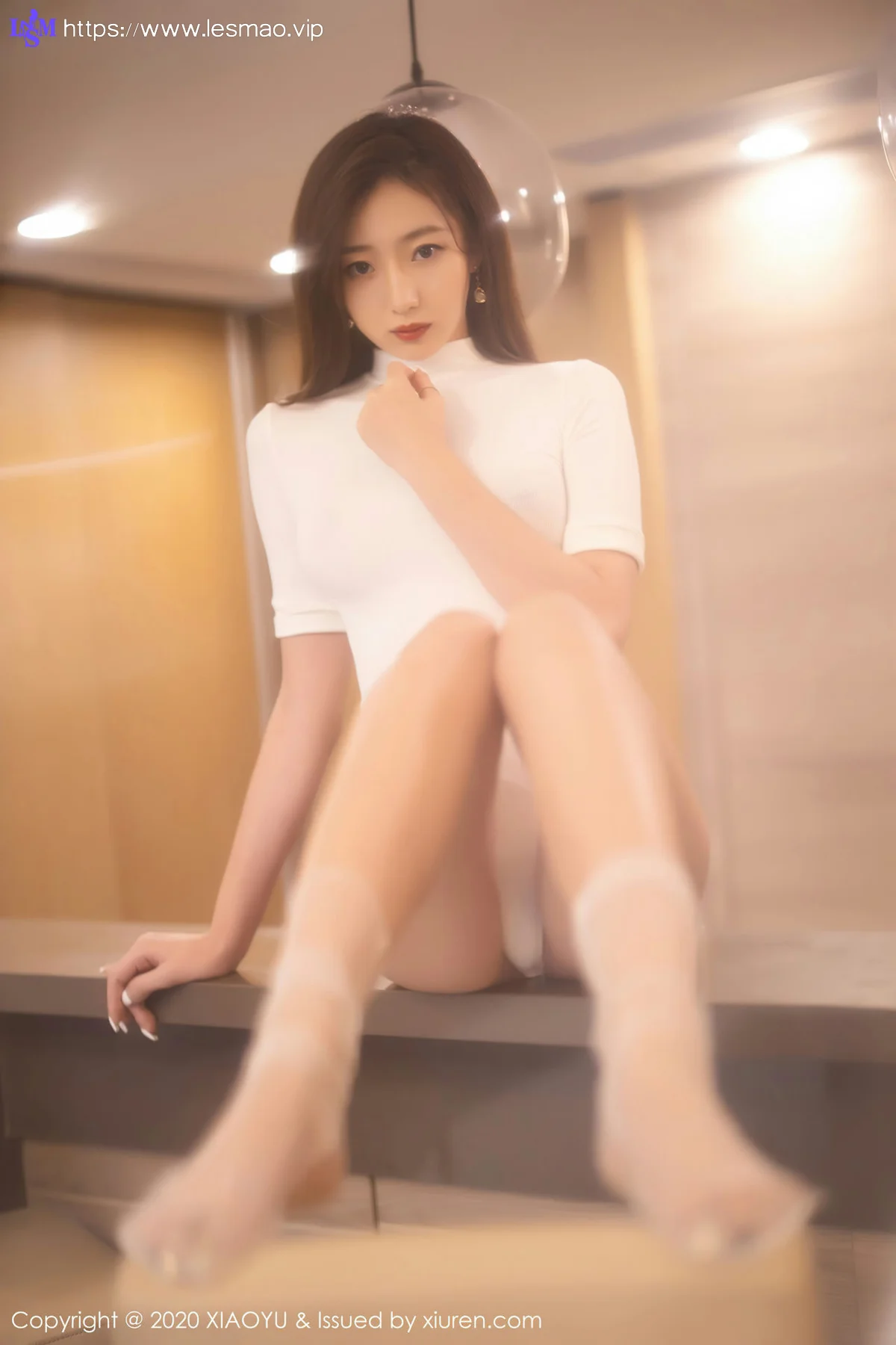 XIAOYU  语画界 Vol.389 白色连体衣透明丝袜 安琪yee - 22