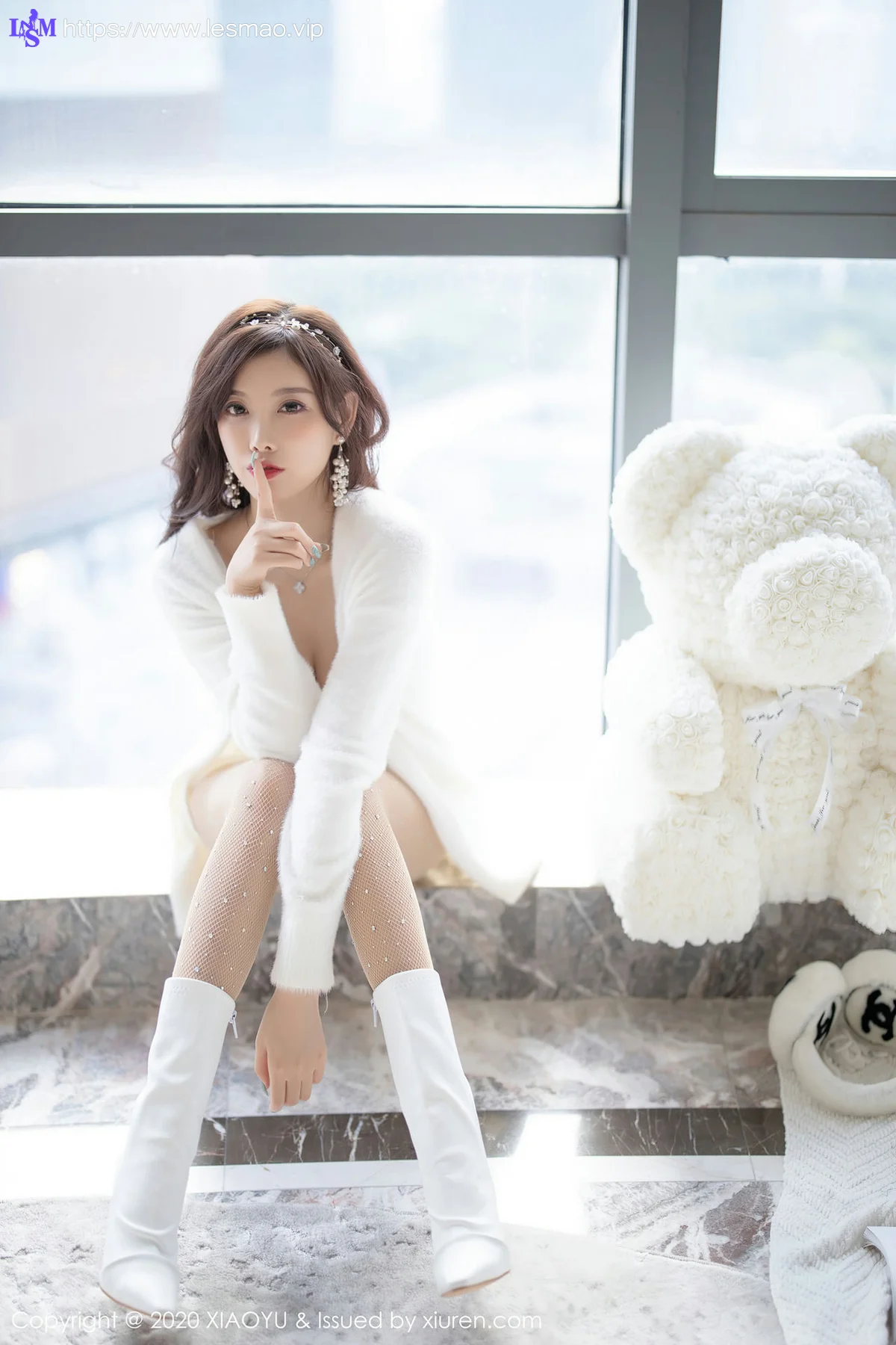 XIAOYU  语画界 Vol.437 性感白丝圣诞 杨晨晨 - 16