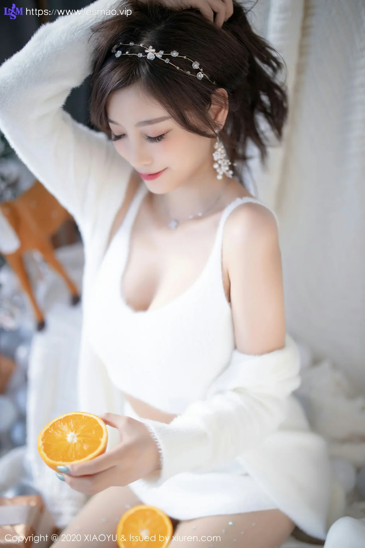 XIAOYU  语画界 Vol.437 性感白丝圣诞 杨晨晨 - 32
