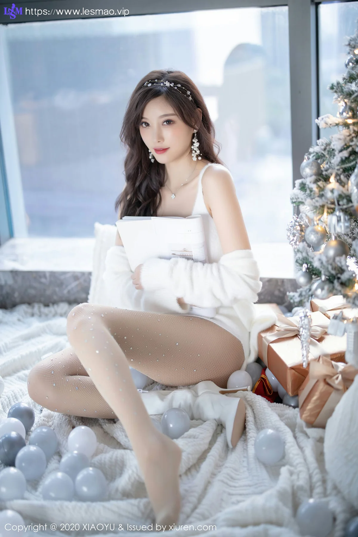 XIAOYU  语画界 Vol.437 性感白丝圣诞 杨晨晨 - 45