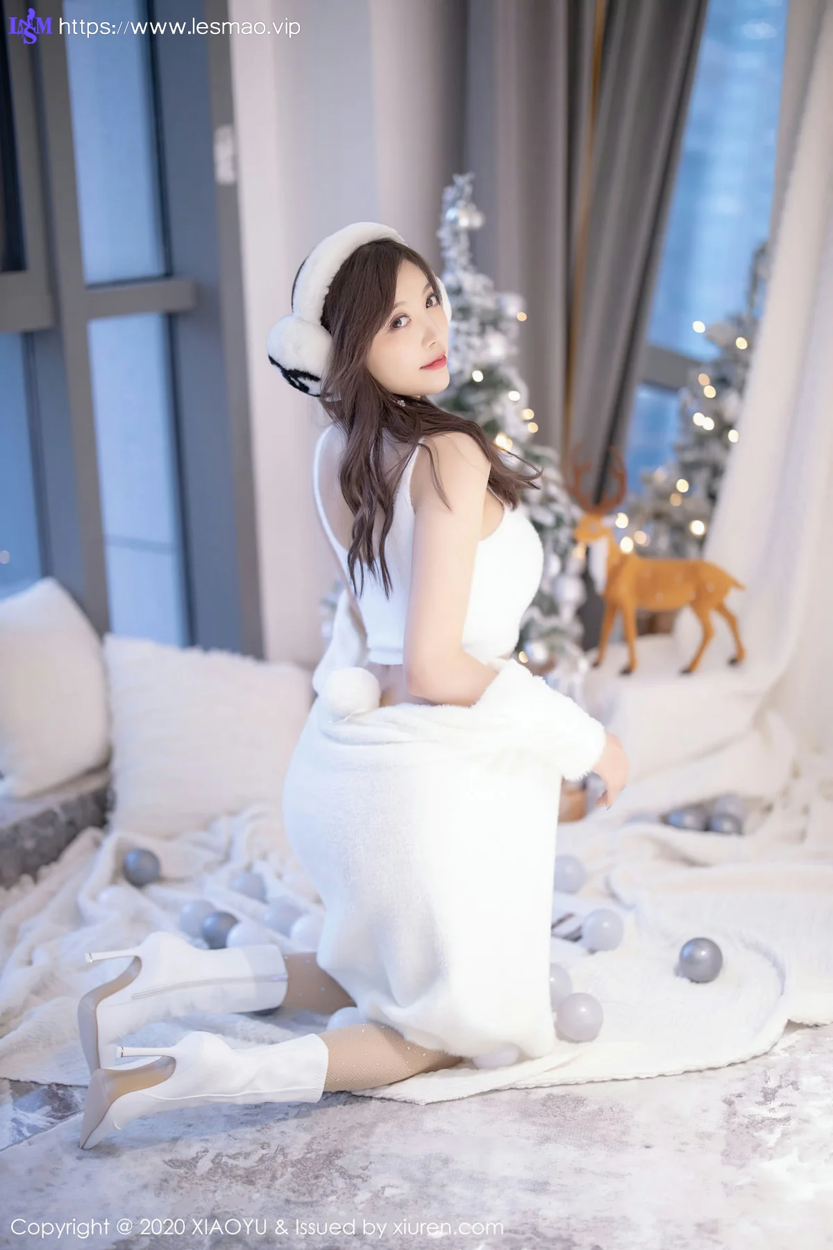 XIAOYU  语画界 Vol.437 性感白丝圣诞 杨晨晨 - 63