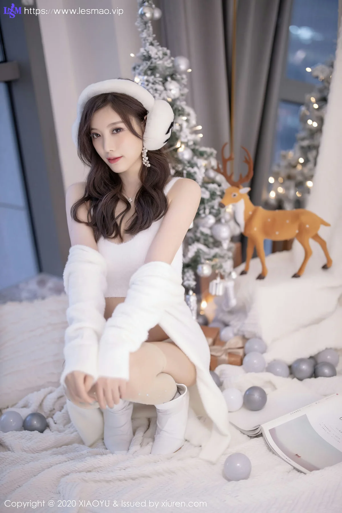 XIAOYU  语画界 Vol.437 性感白丝圣诞 杨晨晨 - 74