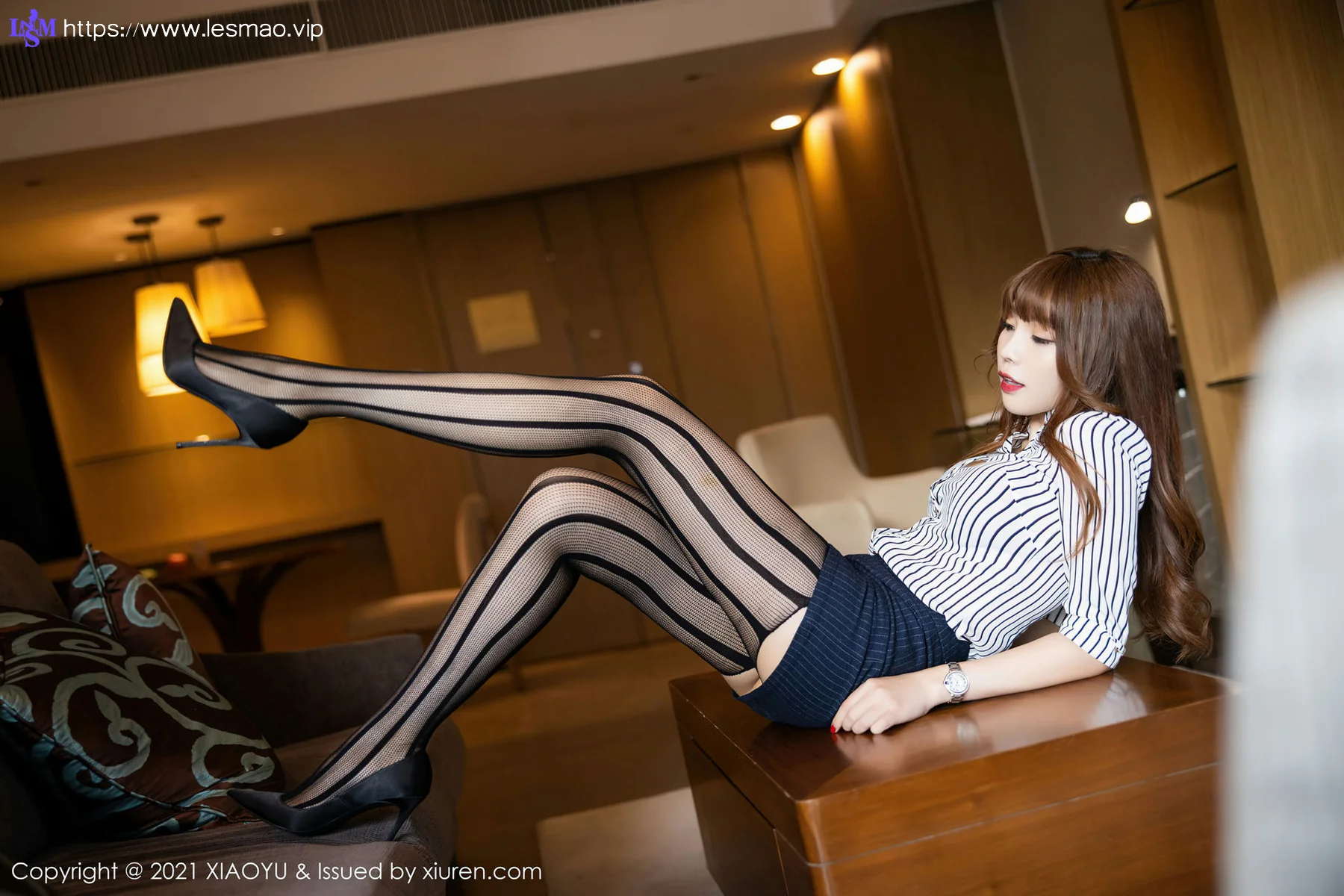XIAOYU  语画界 Vol.459 条纹内衣与衬衫 芝芝booty - 33