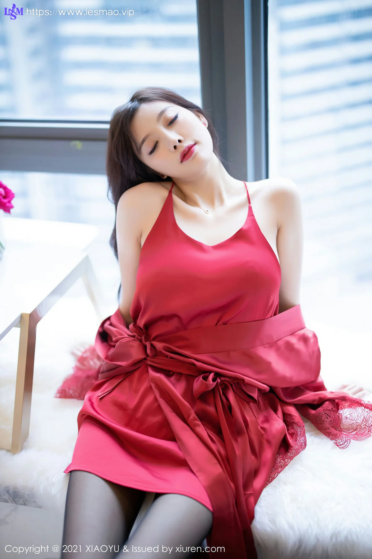 XIAOYU  语画界 Vol.460 杨晨晨 红色蕾丝大衣 - 13