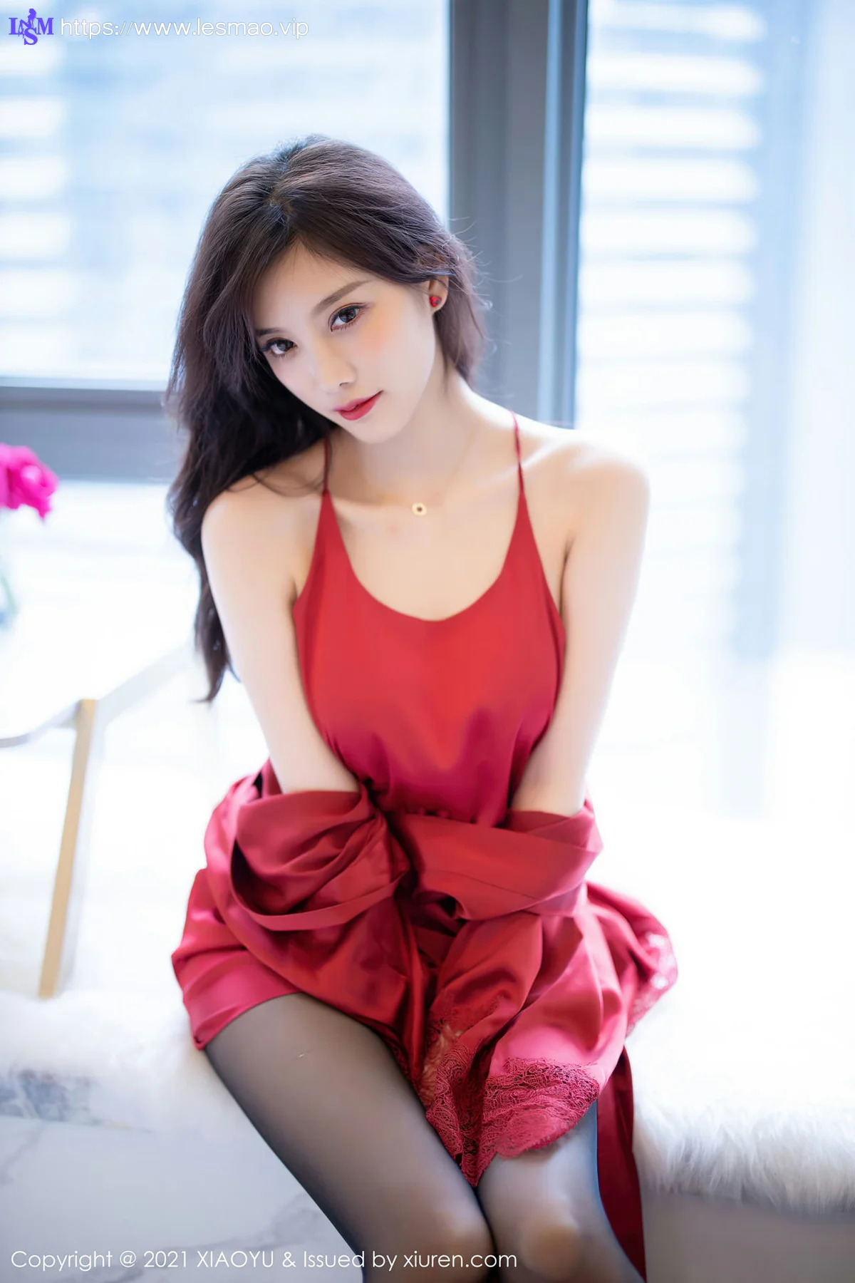 XIAOYU  语画界 Vol.460 杨晨晨 红色蕾丝大衣 - 14