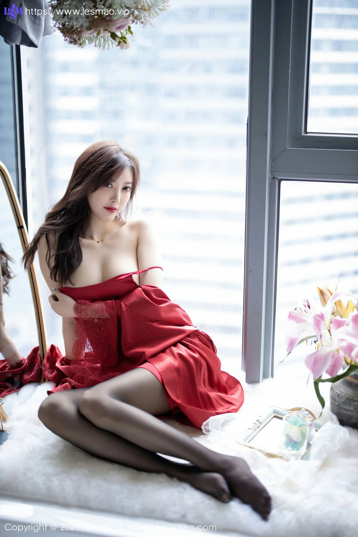 XIAOYU  语画界 Vol.460 杨晨晨 红色蕾丝大衣 - 38