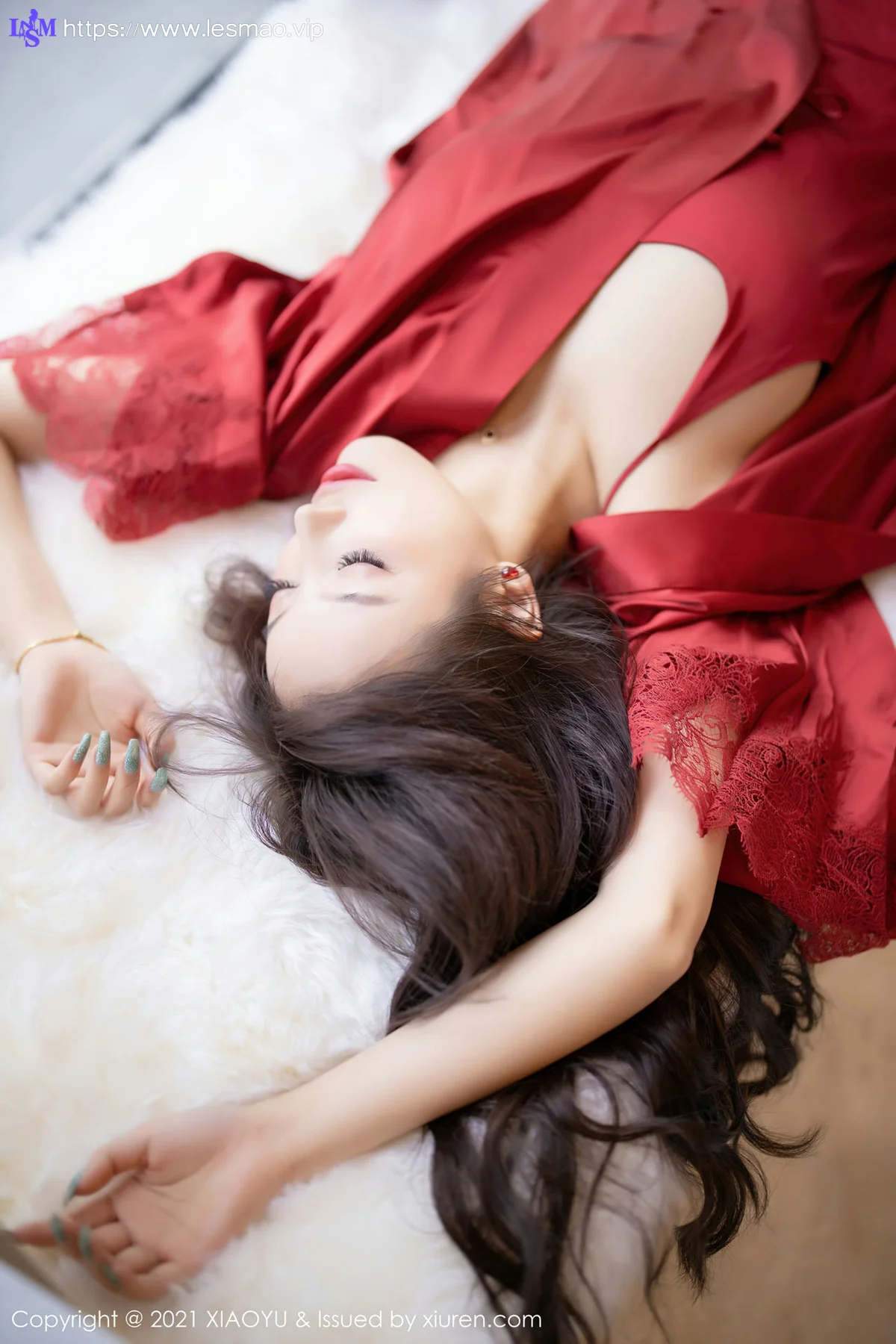 XIAOYU  语画界 Vol.460 杨晨晨 红色蕾丝大衣 - 52