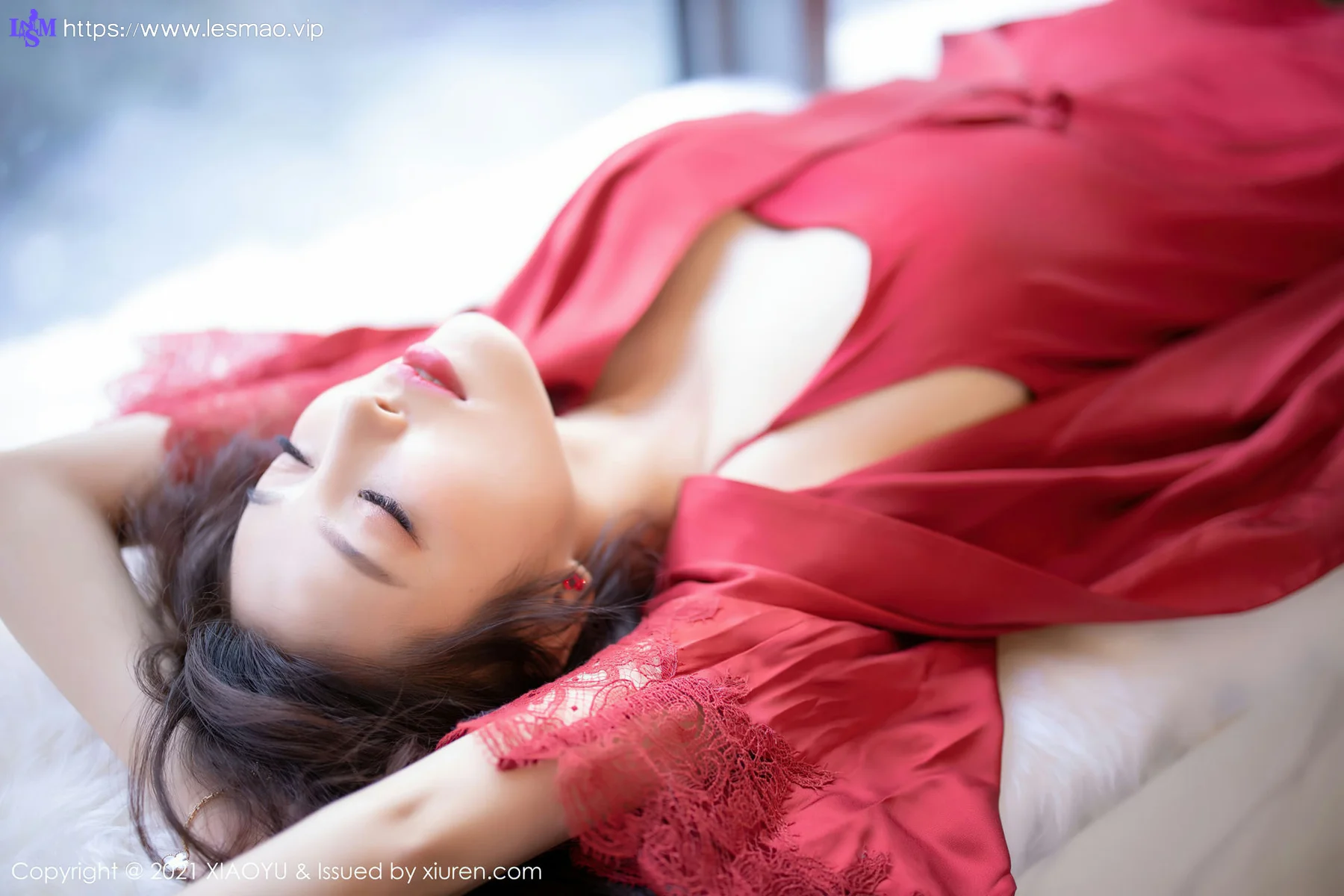 XIAOYU  语画界 Vol.460 杨晨晨 红色蕾丝大衣 - 54