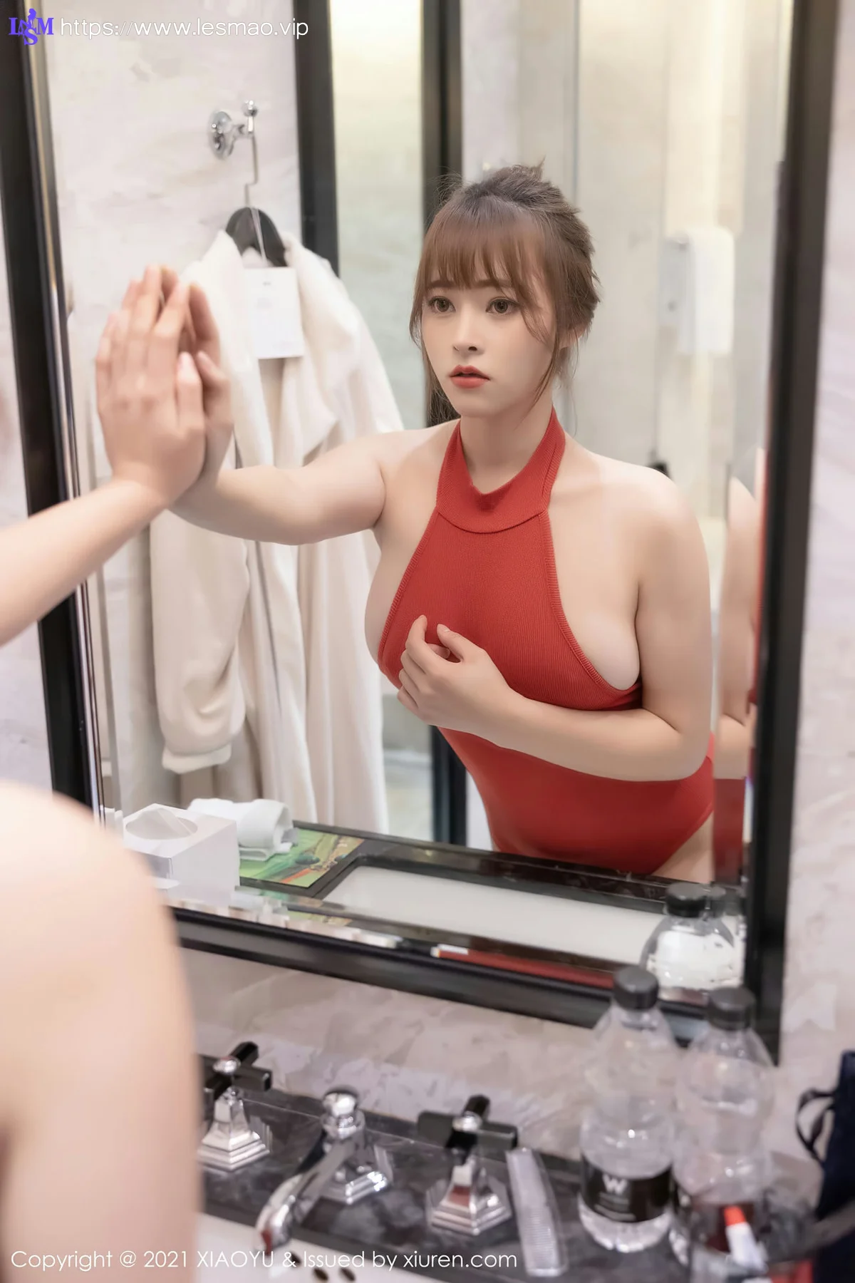 XIAOYU  语画界 Vol.500 猩红连衣服饰与蕾丝 奈沐子 新人模特 - 12