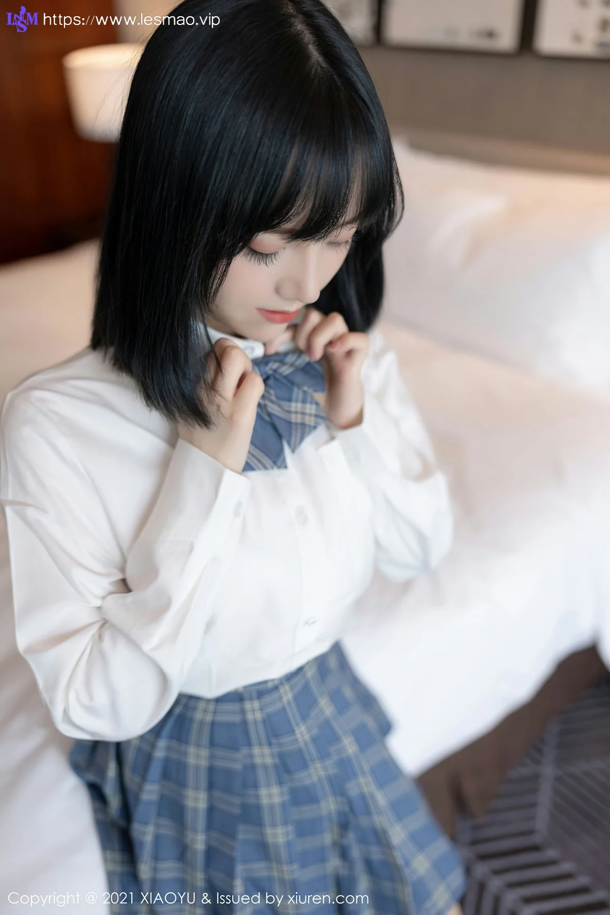 XIAOYU  语画界 Vol.508 JK制服系列 豆瓣酱  新人模特 - 14