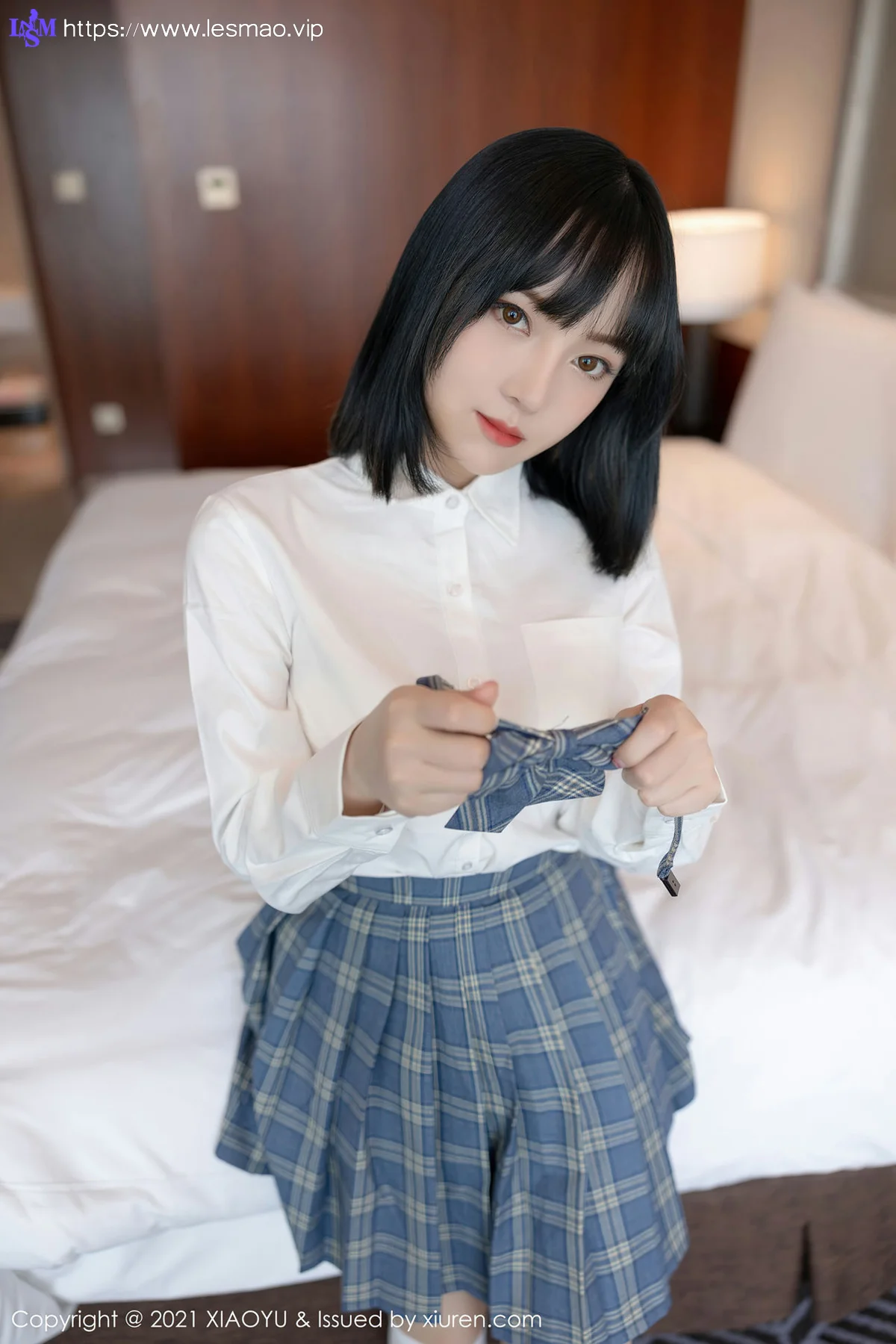 XIAOYU  语画界 Vol.508 JK制服系列 豆瓣酱  新人模特 - 15