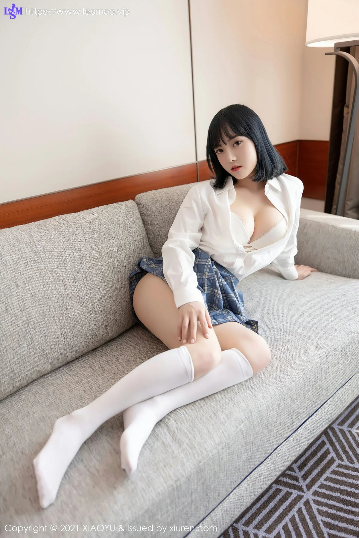 XIAOYU  语画界 Vol.508 JK制服系列 豆瓣酱  新人模特 - 34