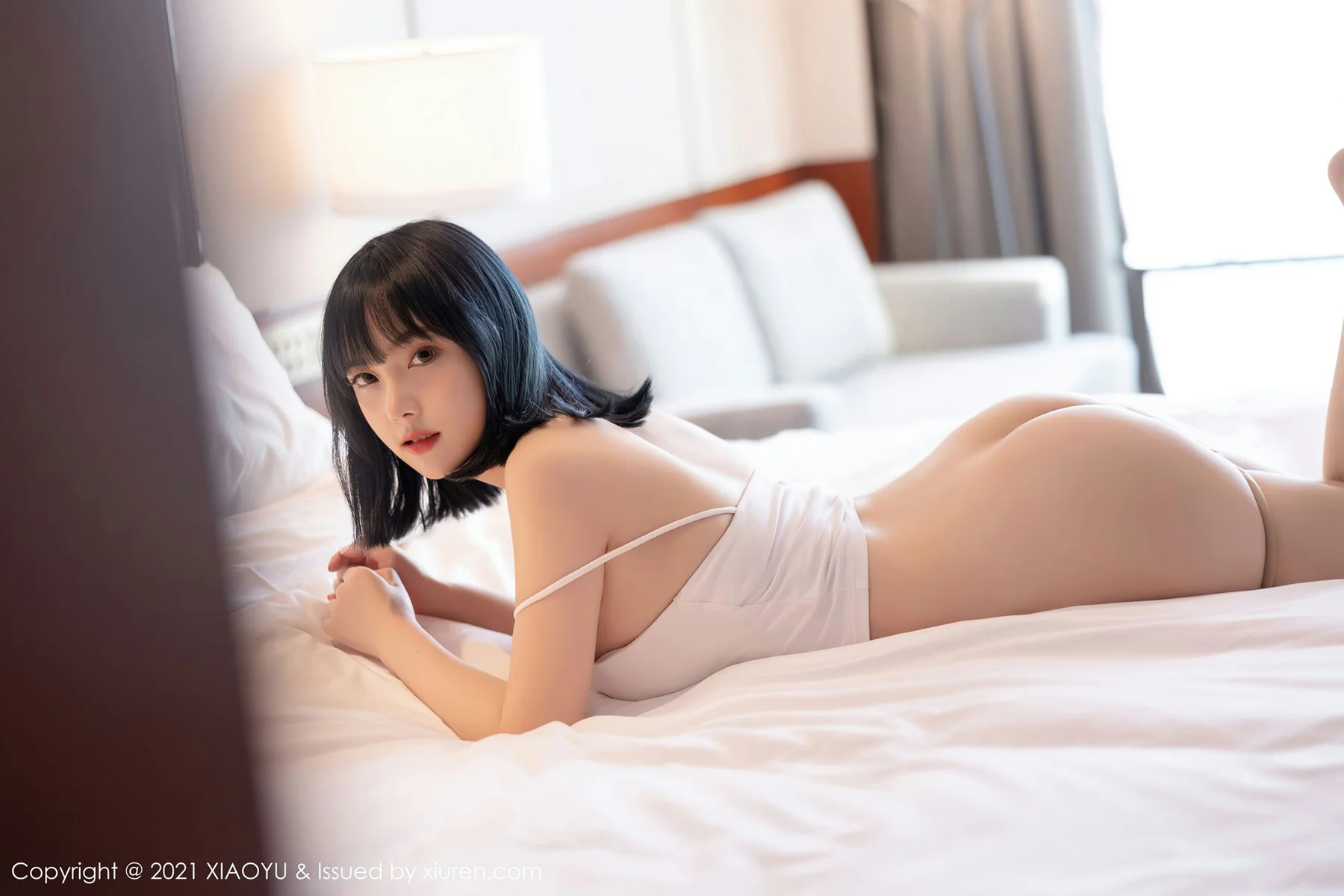 XIAOYU  语画界 Vol.547 白色吊带与极致朦胧丝袜 豆瓣酱 性感写真2 - 40