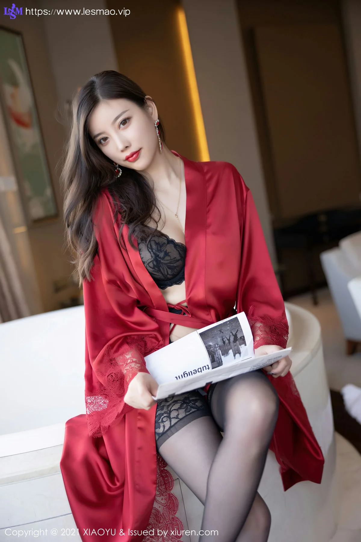 XIAOYU  语画界 Vol.621 艳丽猩红吊裙 杨晨晨sugar 写真 - 53