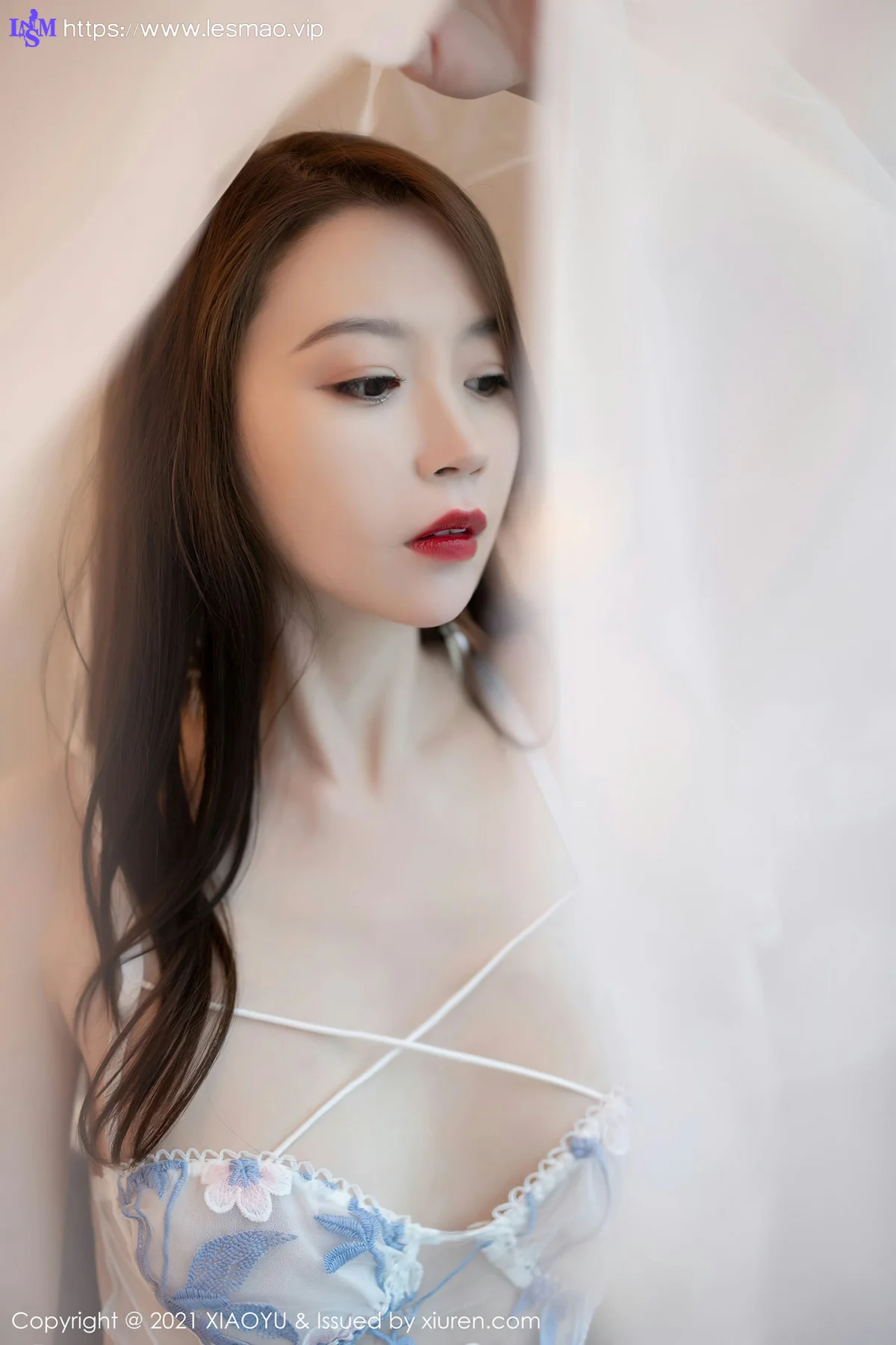 XIAOYU  语画界 Vol.687 白色夹蓝蕾丝 梦心月 性感写真222 - 43