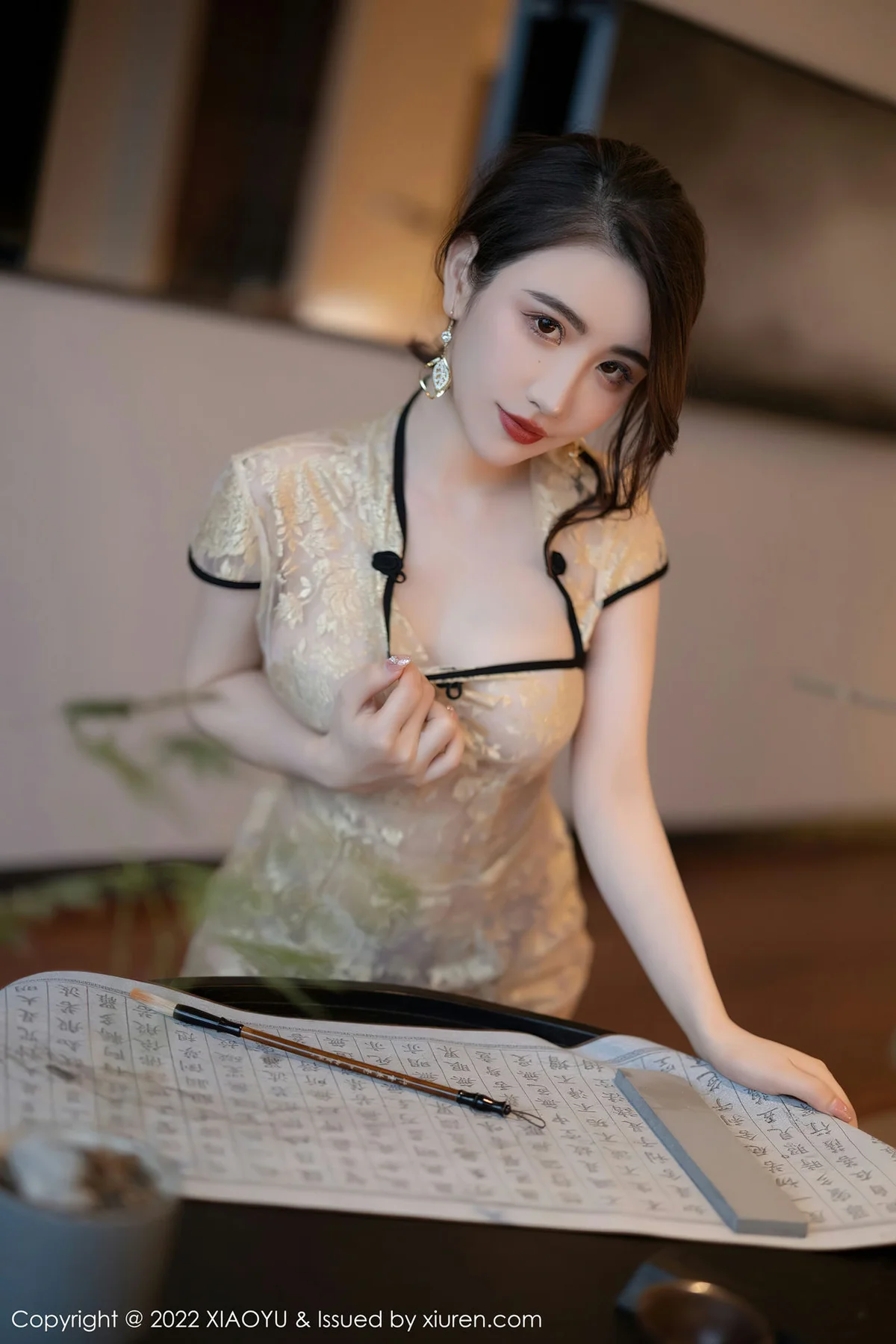 XIAOYU  语画界 Vol.712 轻透旗袍 绯月樱-Cherry 惠州旅拍33 - 30