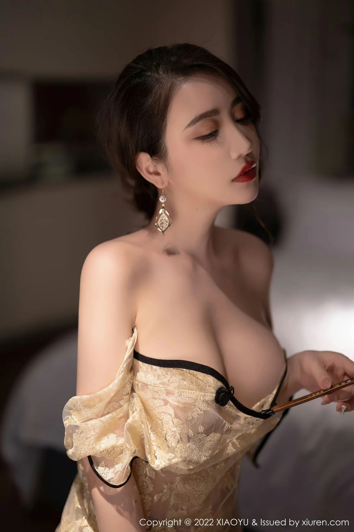 XIAOYU  语画界 Vol.712 轻透旗袍 绯月樱-Cherry 惠州旅拍33 - 45