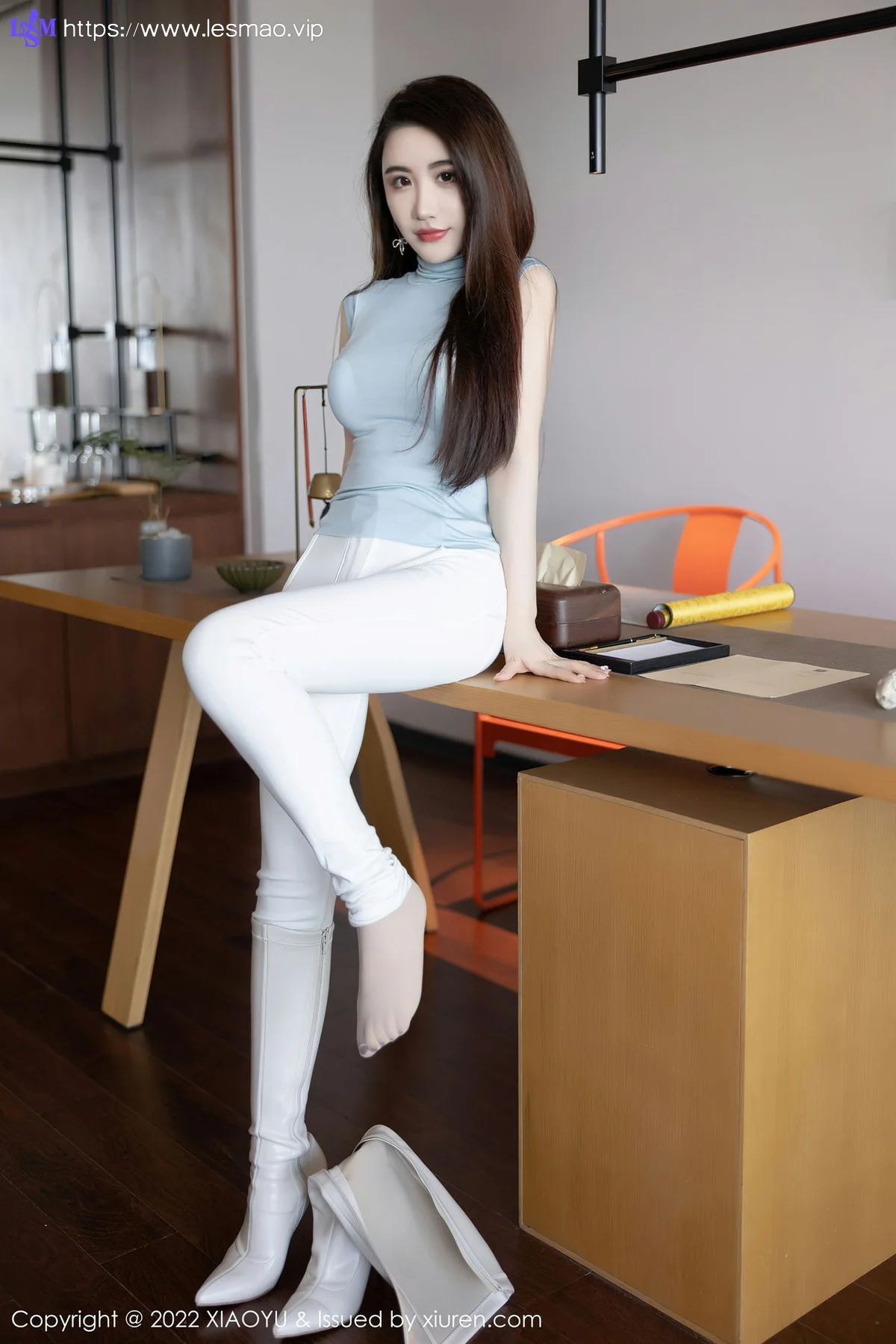 XIAOYU  语画界 Vol.747 简约白色长裤 绯月樱-Cherry 惠州旅拍3 - 15