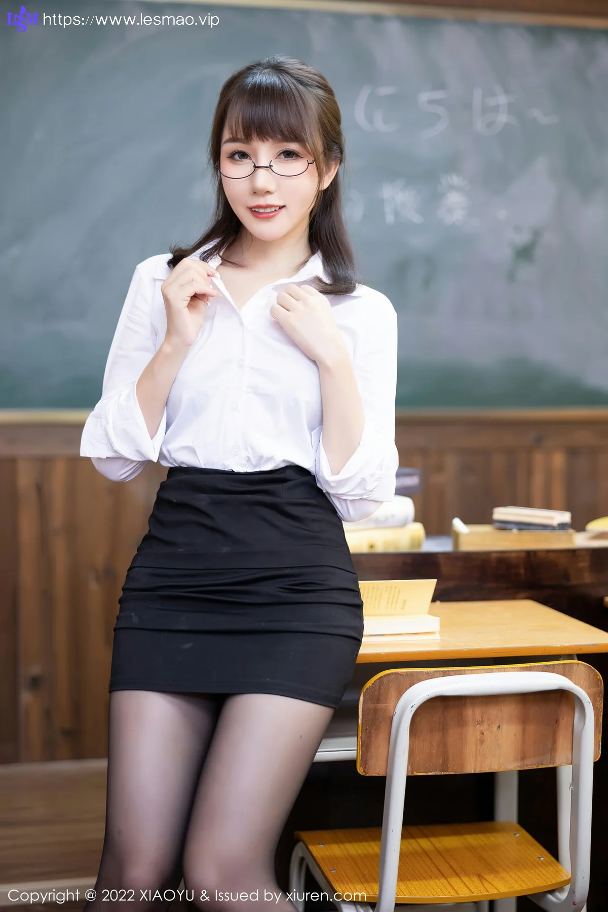 XIAOYU  语画界 Vol.839  教师角色扮演 波巧酱 首套写真1 - 11