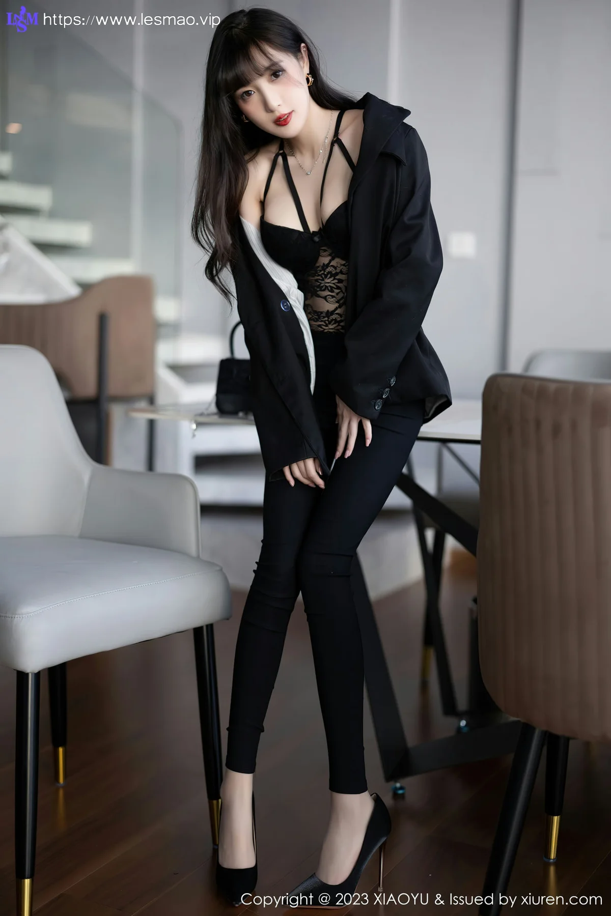 XIAOYU  语画界 Vol.981  林星阑 黑色蕾丝内衣性感写真 - 12
