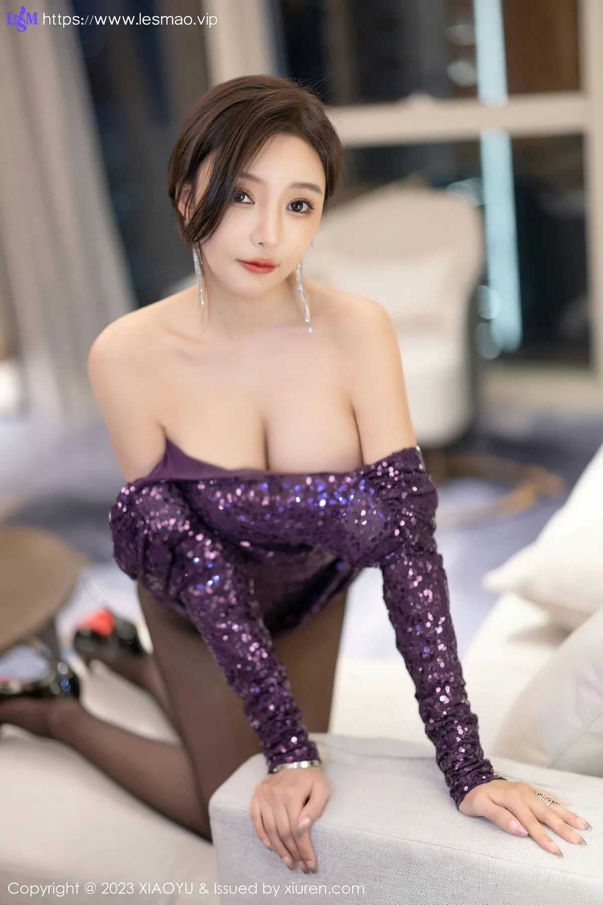 XIAOYU  语画界 Vol.982  王馨瑶yanni 紫色礼裙性感写真1 - 49