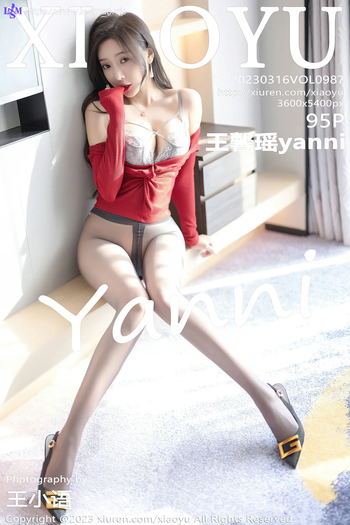 XIAOYU  语画界 Vol.987  王馨瑶yanni 浅灰色蕾丝内衣写真 - 96