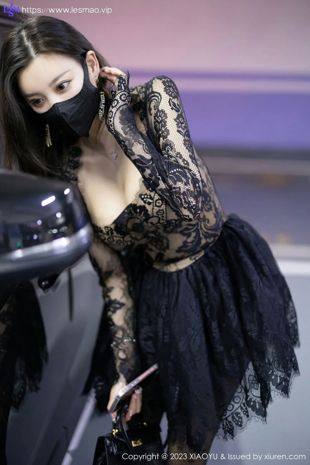 XIAOYU  语画界 Vol.988  杨晨晨Yome 黑丝蕾丝连衣短裙性感写真1 - 9