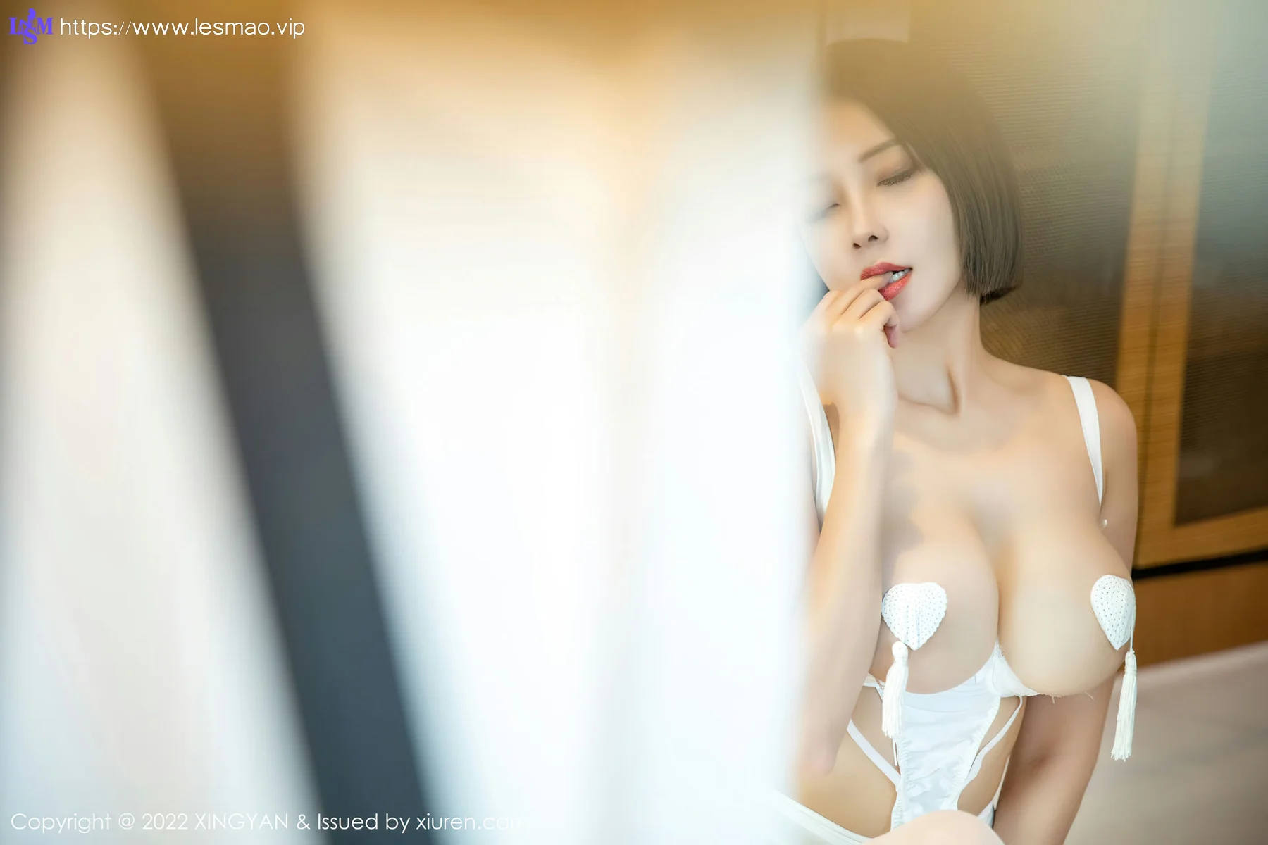XINGYAN 星颜社 Vol.145 果儿Victoria 白色丝袜吊袜 性感写真33 - 64