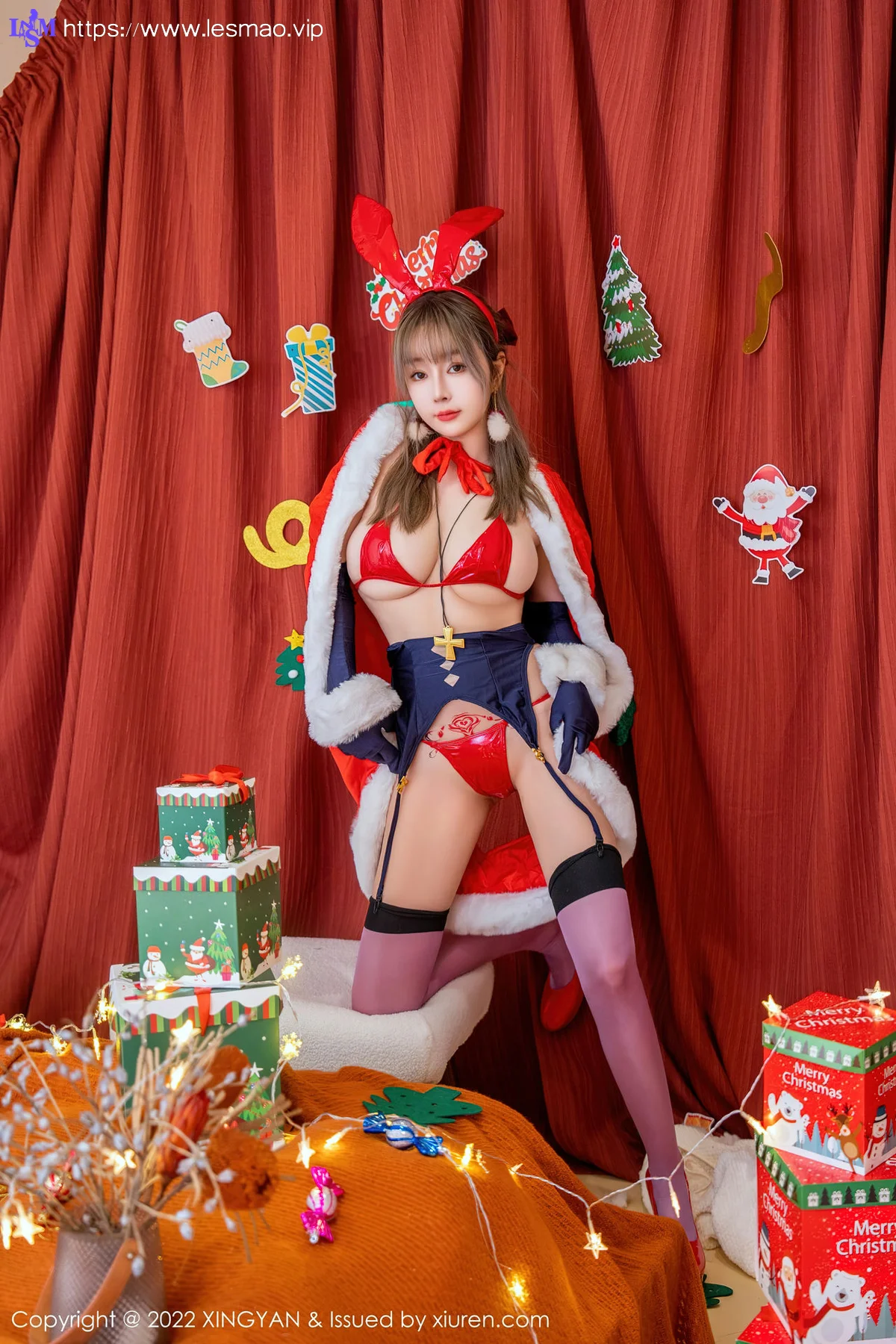 XINGYAN 星颜社 Vol.161 王雨纯 圣诞节制服 - 13