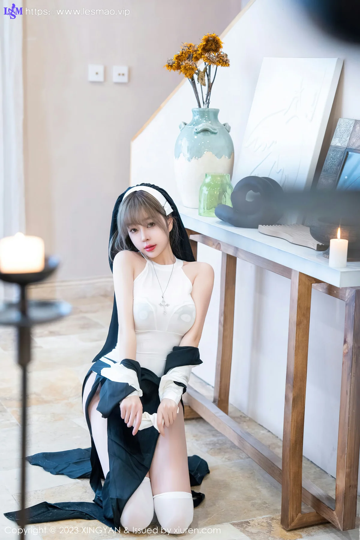 XINGYAN 星颜社 Vol.187 王雨纯 性感黑色修女性感写真 - 19