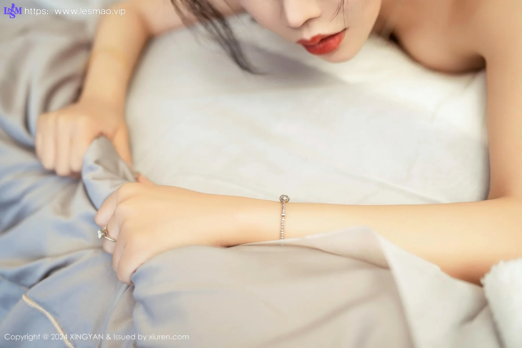 XINGYAN 星颜社 Vol.271 李若汐ci浅蓝色蕾丝睡衣 - 32