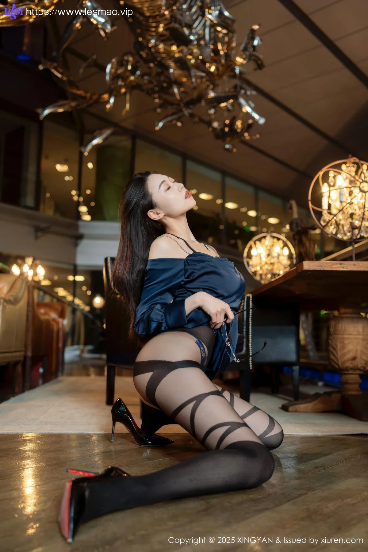 XINGYAN 星颜社 Vol.328 清妙 玉体黑丝连体衣 - 13