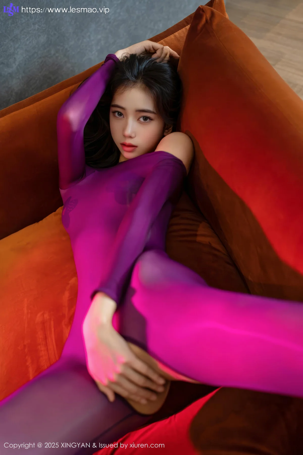 XINGYAN 星颜社 Vol.363 时安安 紫色连体丝袜 - 32