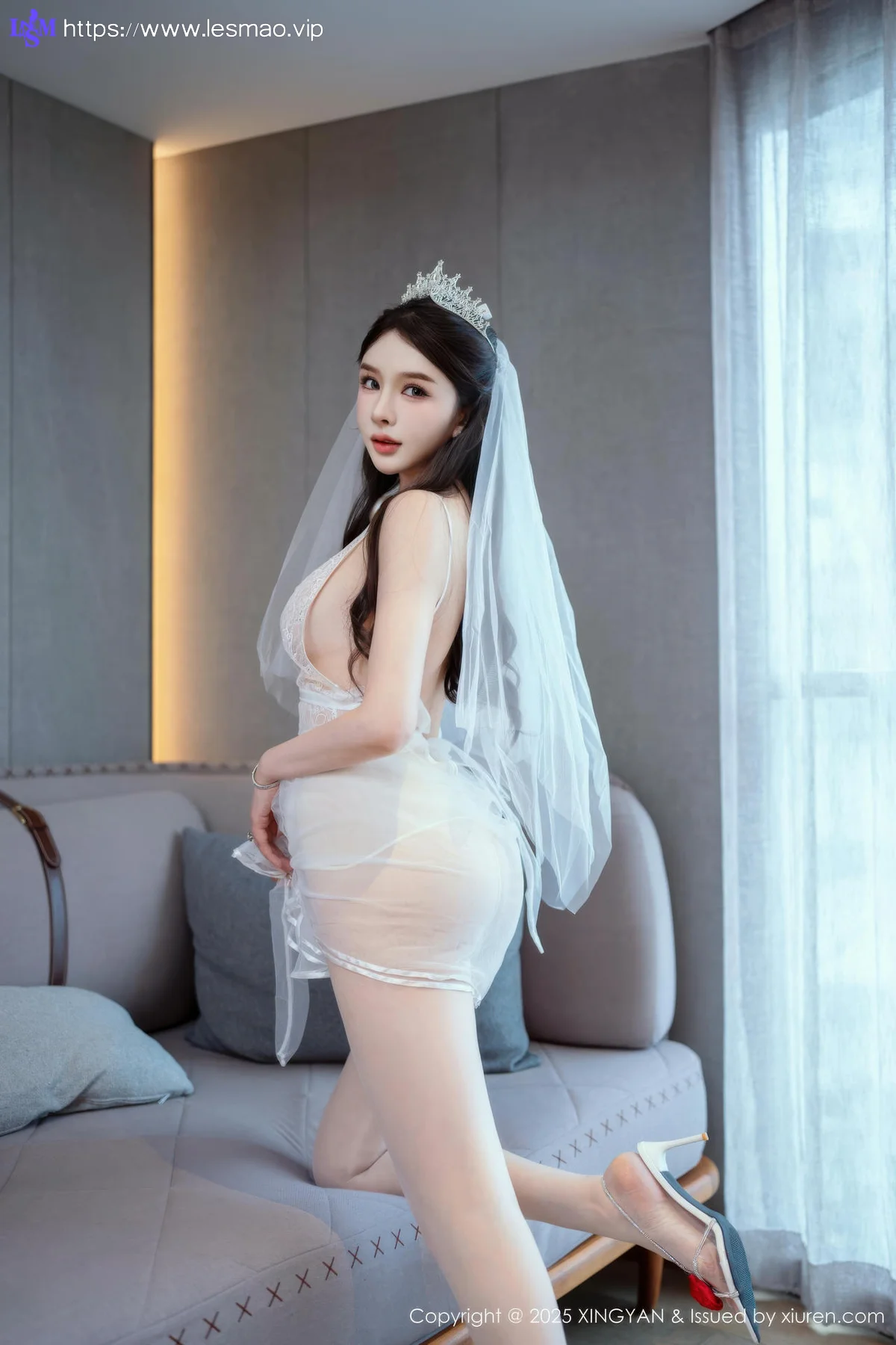 XINGYAN 星颜社 Vol.388 李丽莎 白色婚纱熟女姿态 - 14