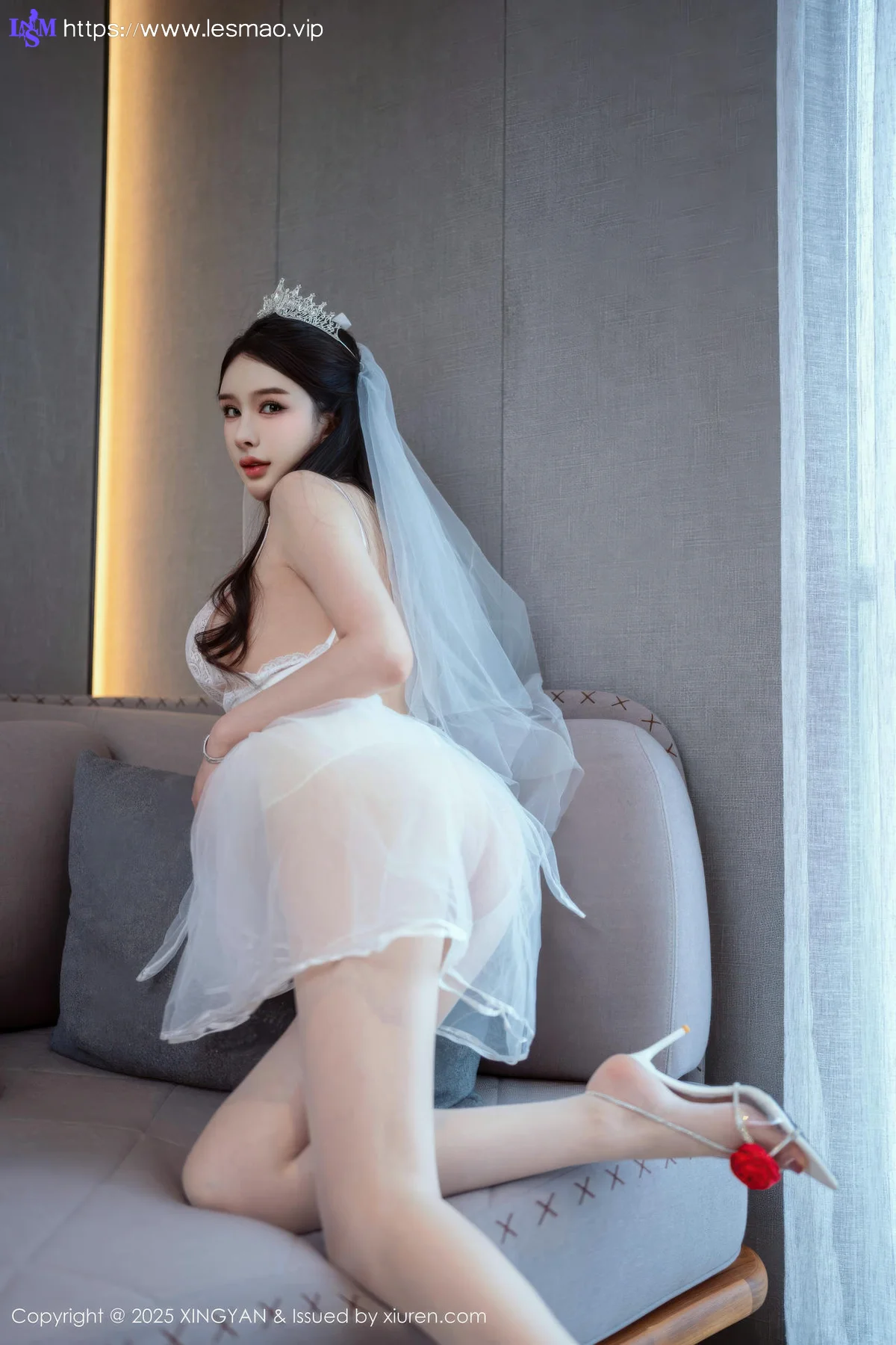 XINGYAN 星颜社 Vol.388 李丽莎 白色婚纱熟女姿态 - 17