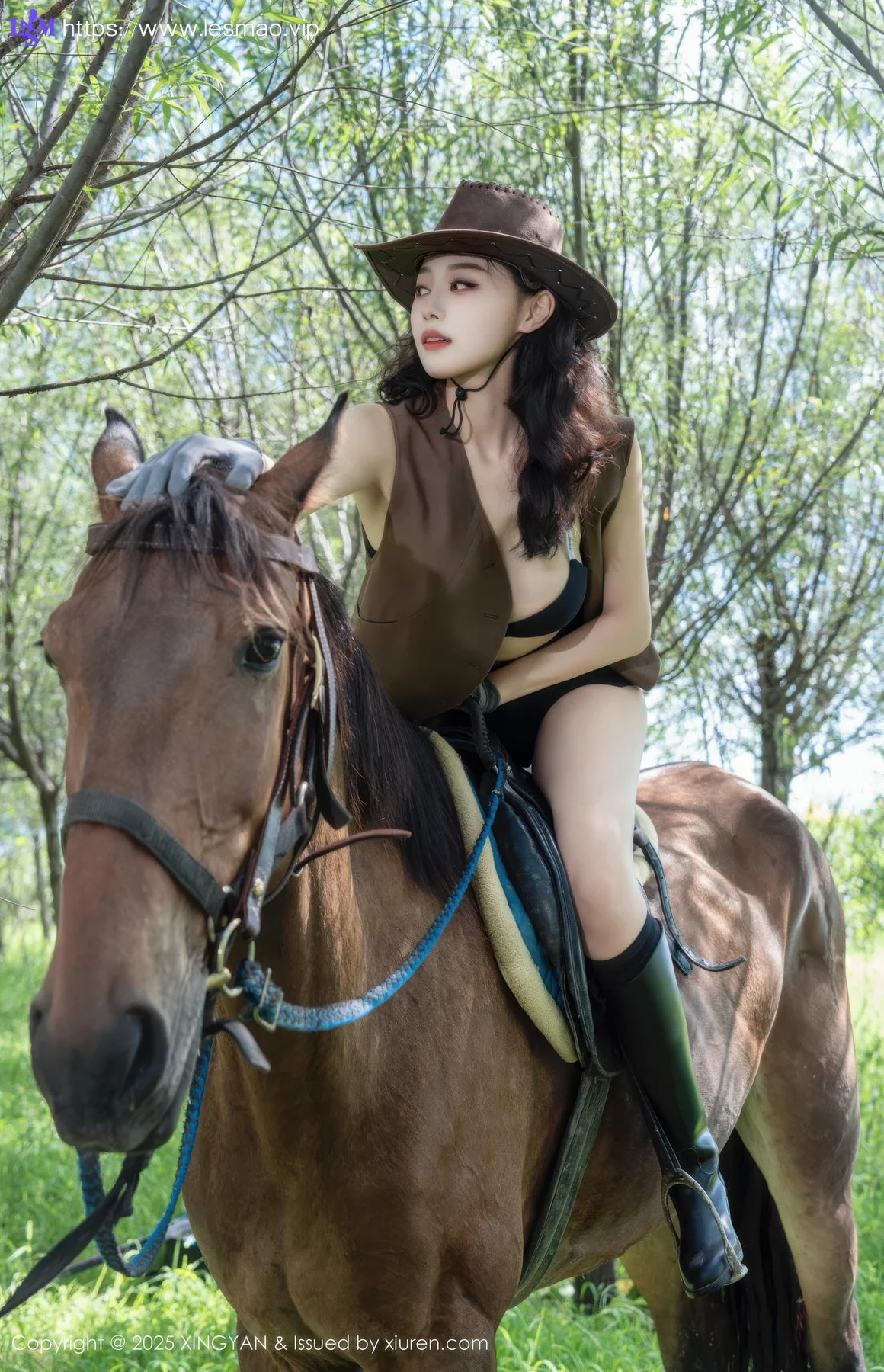 XINGYAN 星颜社 Vol.391 清妙 牛仔女郎蓝色衬衫 - 17
