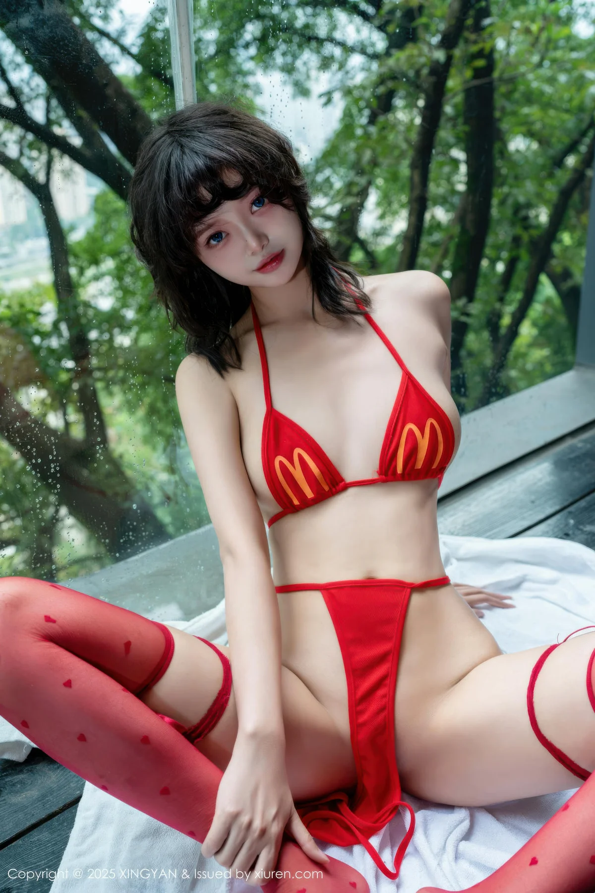 XINGYAN 星颜社 Vol.403 白虎巧巧 红色情趣内衣 - 37