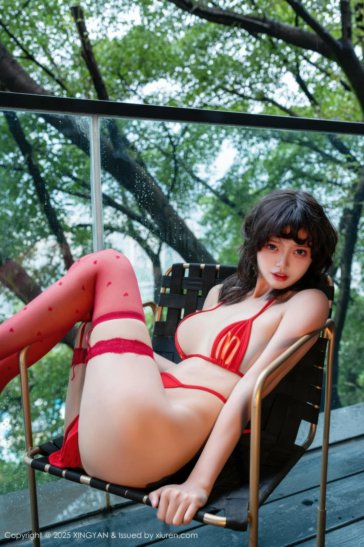 XINGYAN 星颜社 Vol.403 白虎巧巧 红色情趣内衣 - 47