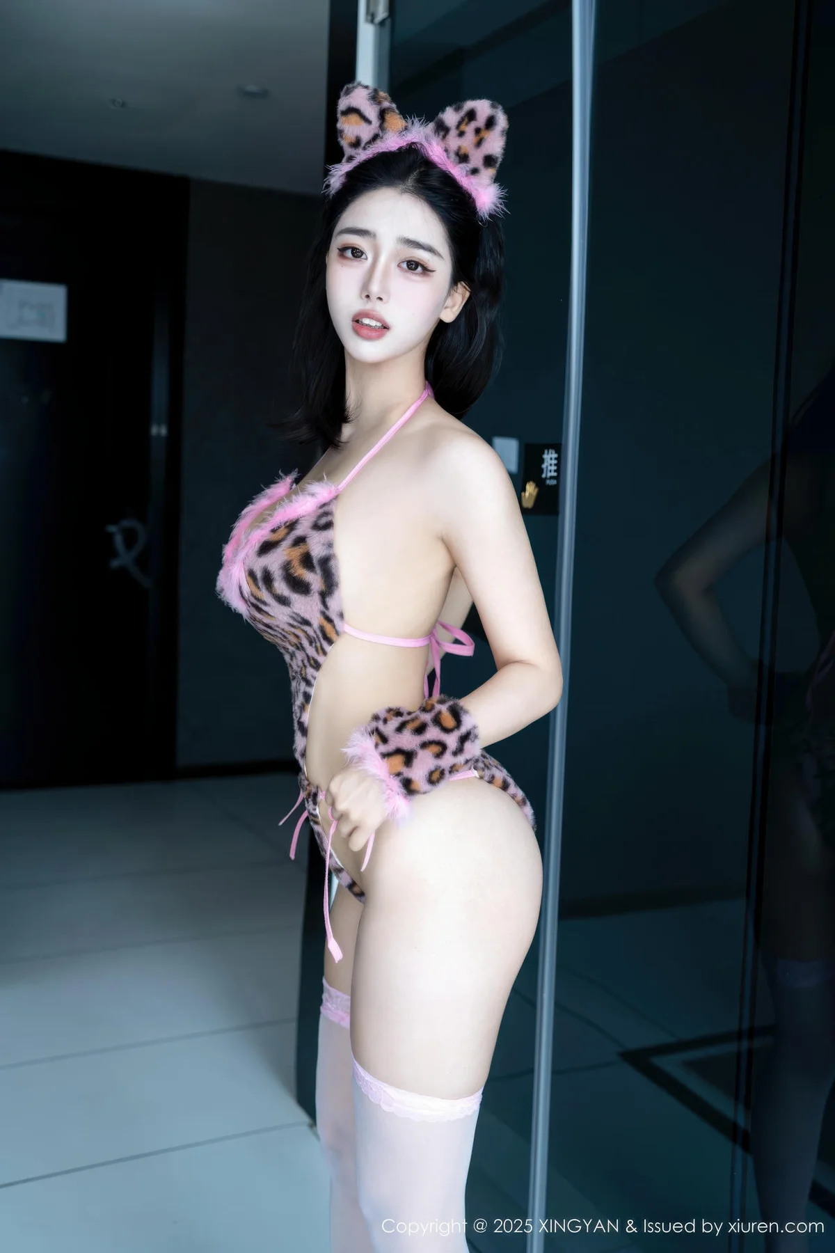 XINGYAN 星颜社 Vol.405 阮福福 豹纹情趣内衣白丝 - 4