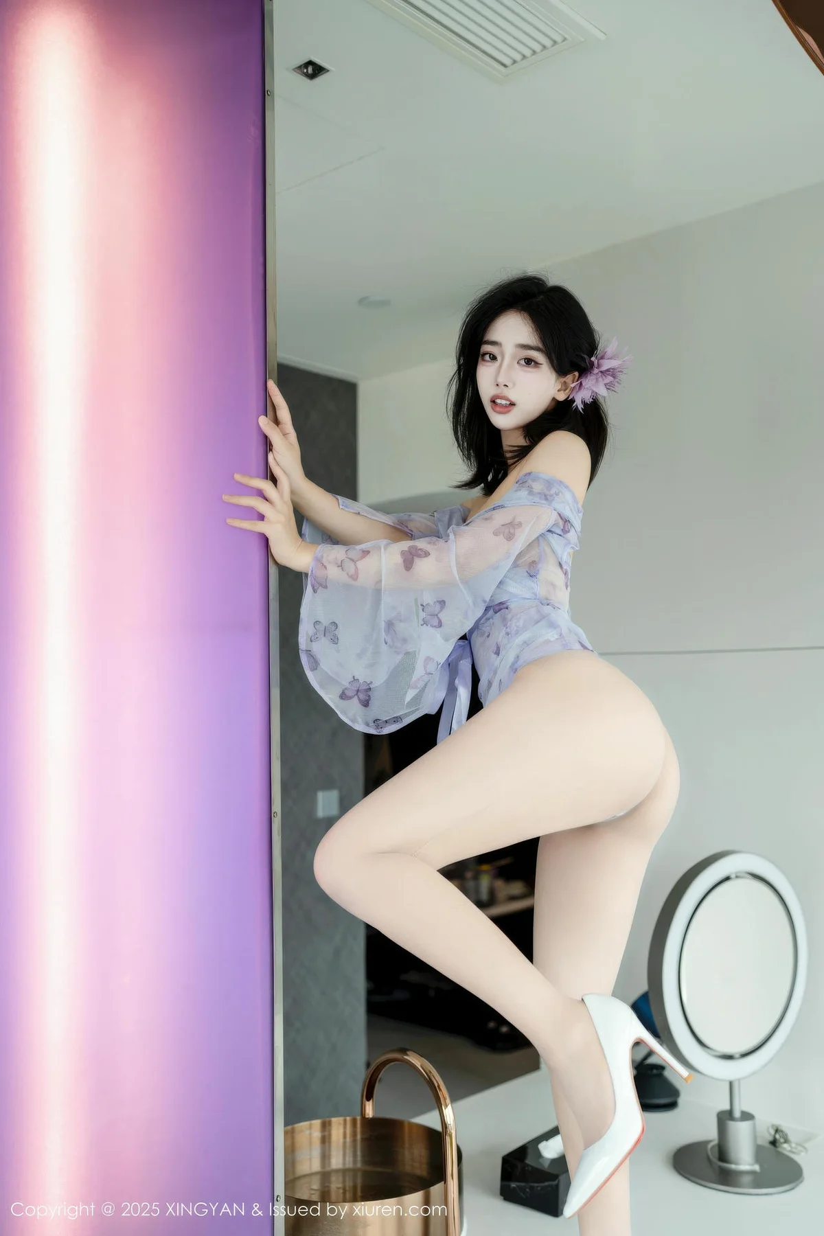 XINGYAN 星颜社 Vol.409 阮福福 轻透香肩蓝色情趣私房 - 22