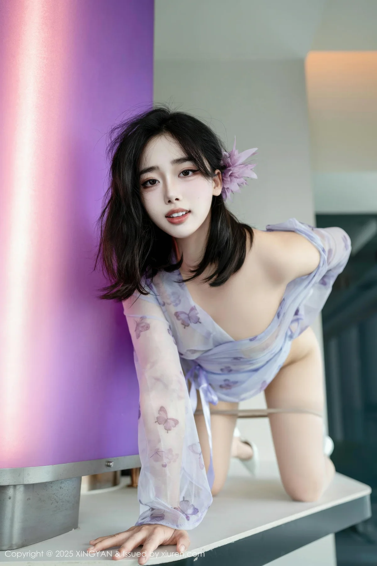 XINGYAN 星颜社 Vol.409 阮福福 轻透香肩蓝色情趣私房 - 44