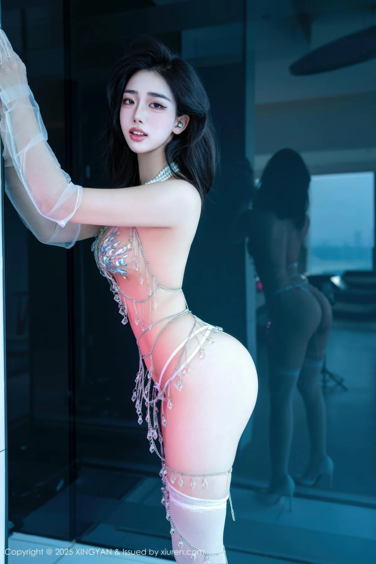 XINGYAN 星颜社 Vol.415 阮福福 白色珍珠文胸内衣 - 28