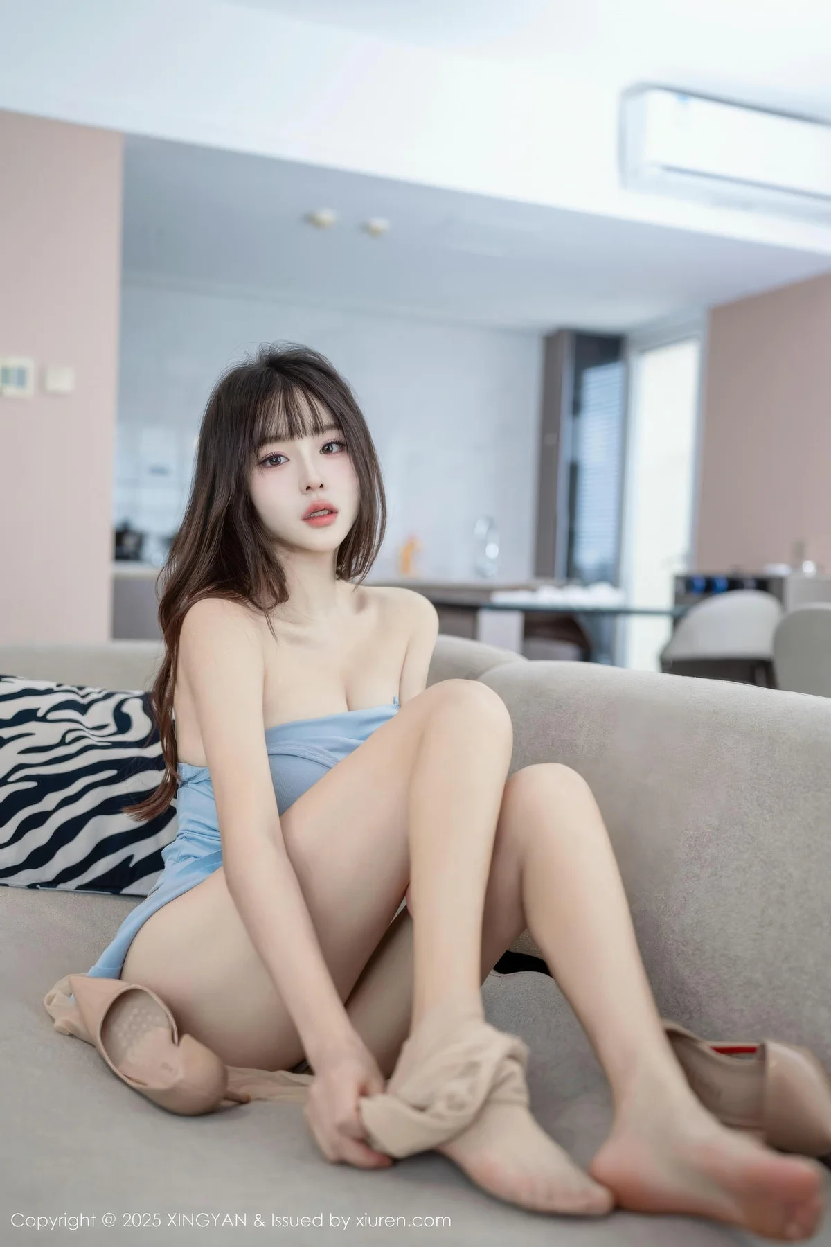 XINGYAN 星颜社 Vol.418 沈南汐RuRu 白色包臀裙肉丝 - 65