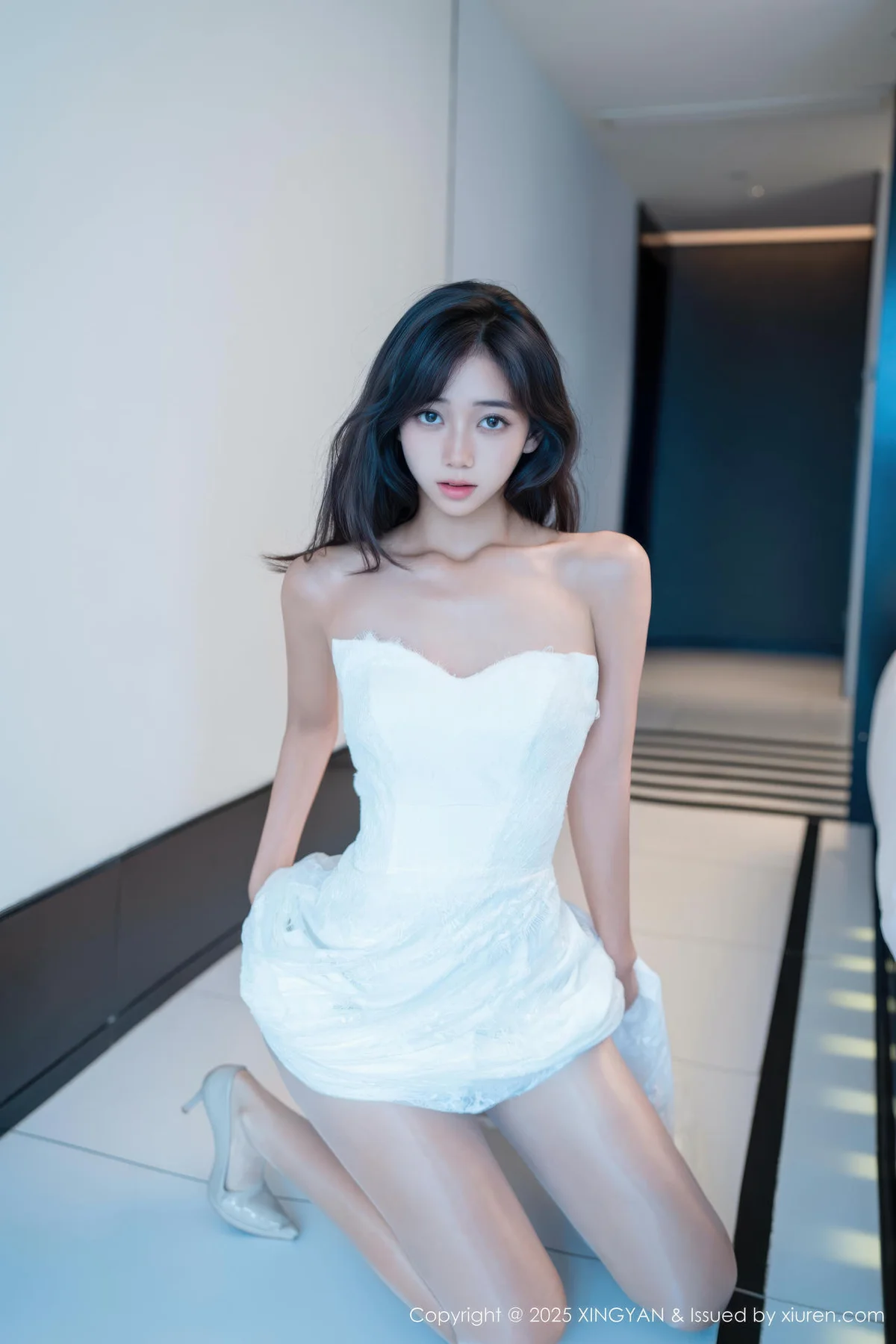 XINGYAN 星颜社 Vol.419 时安安 白色连衣裙白丝 - 21