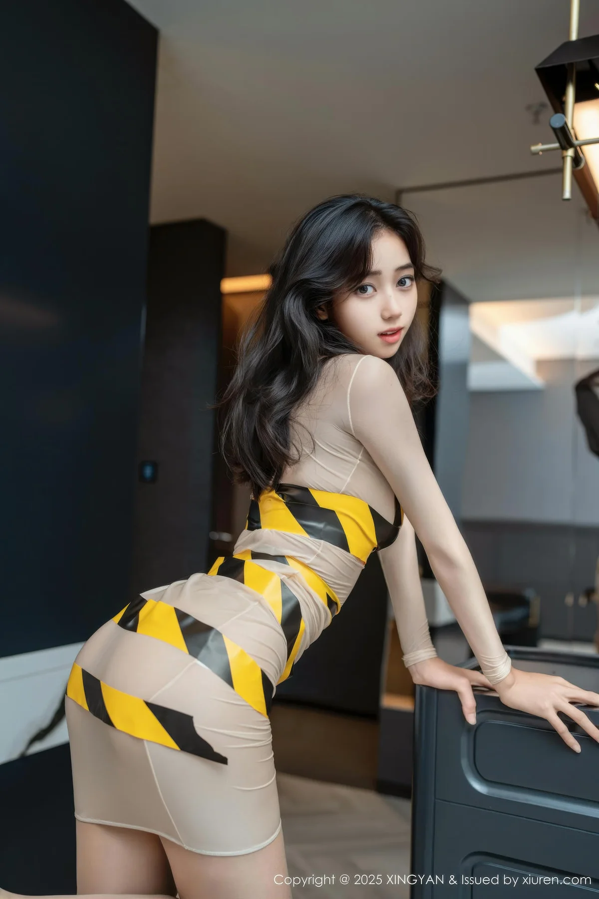 XINGYAN 星颜社 Vol.421 时安安 捆绑肉色连衣短裙 - 4