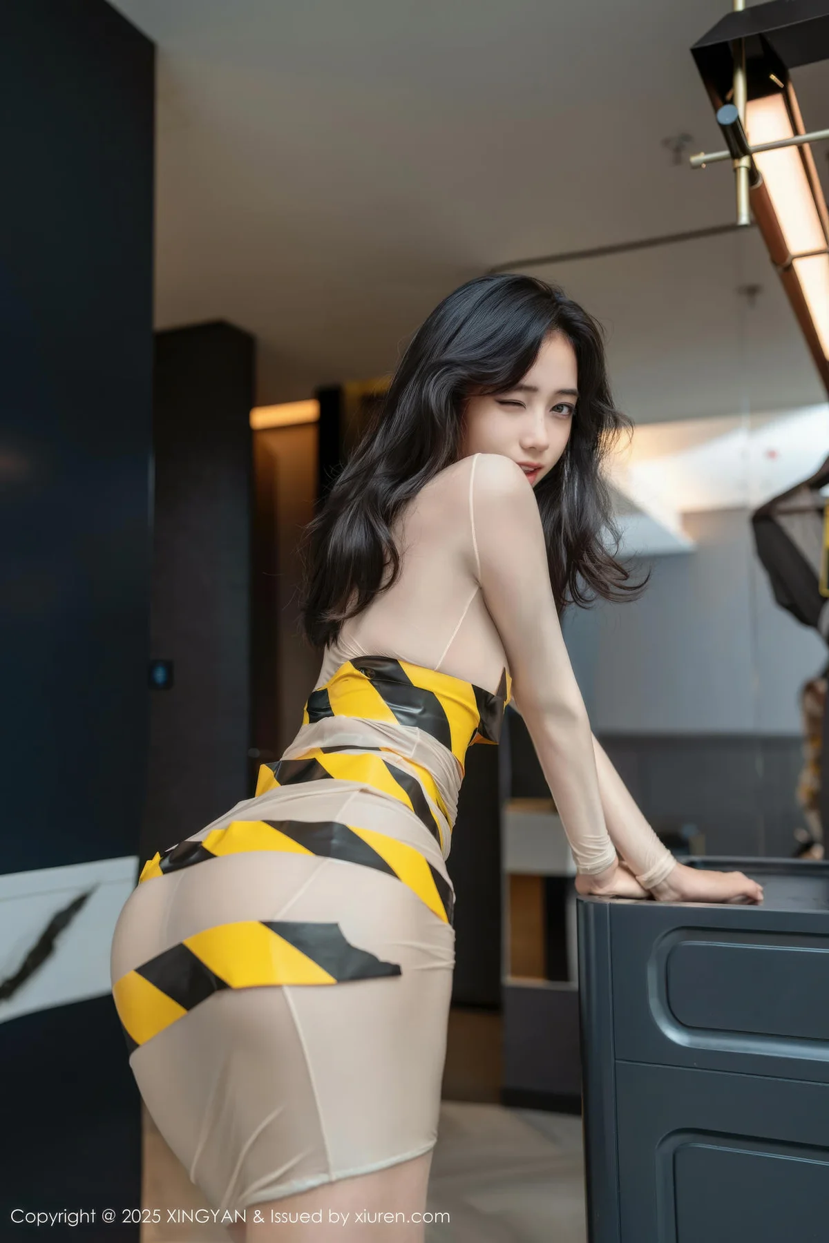 XINGYAN 星颜社 Vol.421 时安安 捆绑肉色连衣短裙 - 8