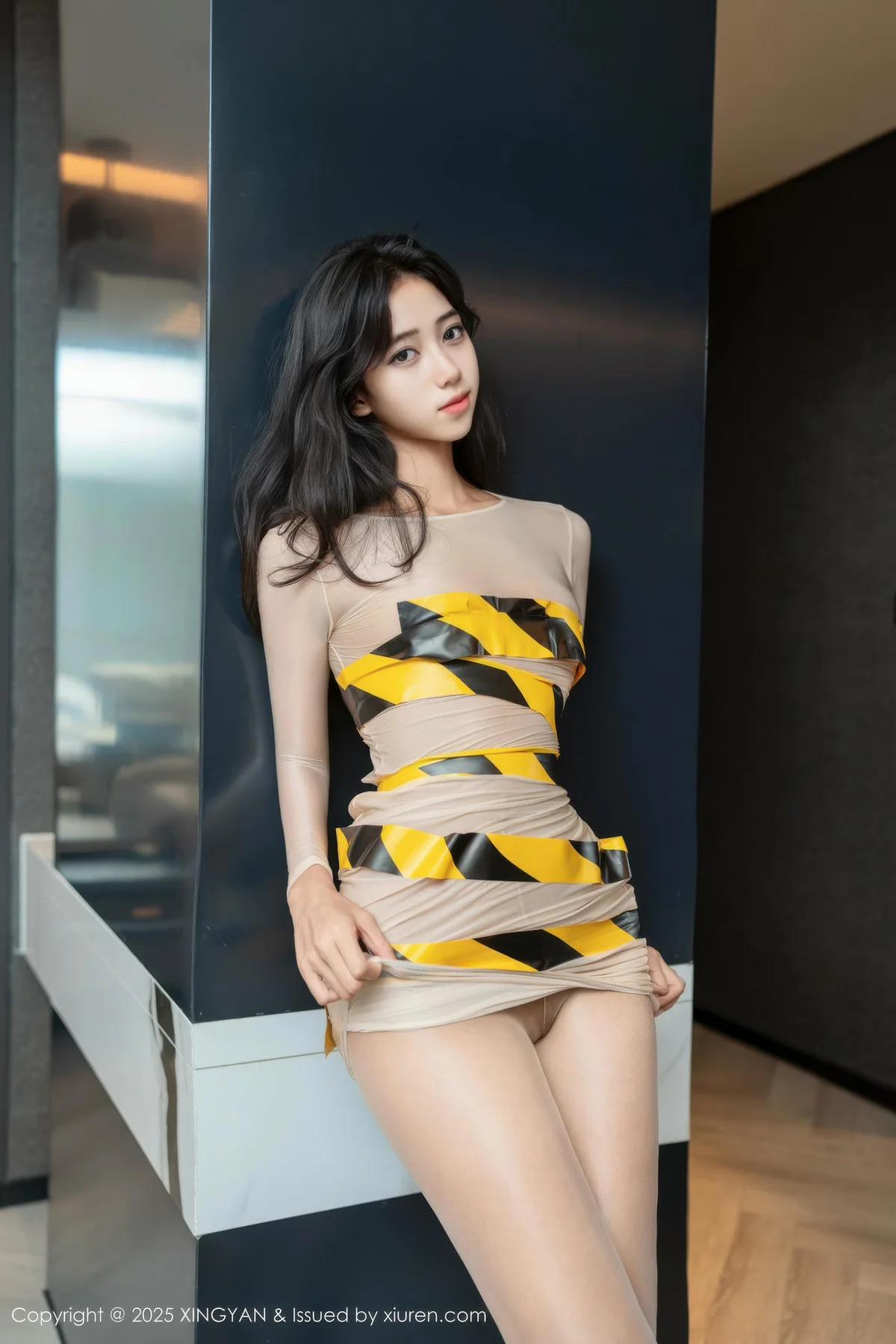 XINGYAN 星颜社 Vol.421 时安安 捆绑肉色连衣短裙 - 17